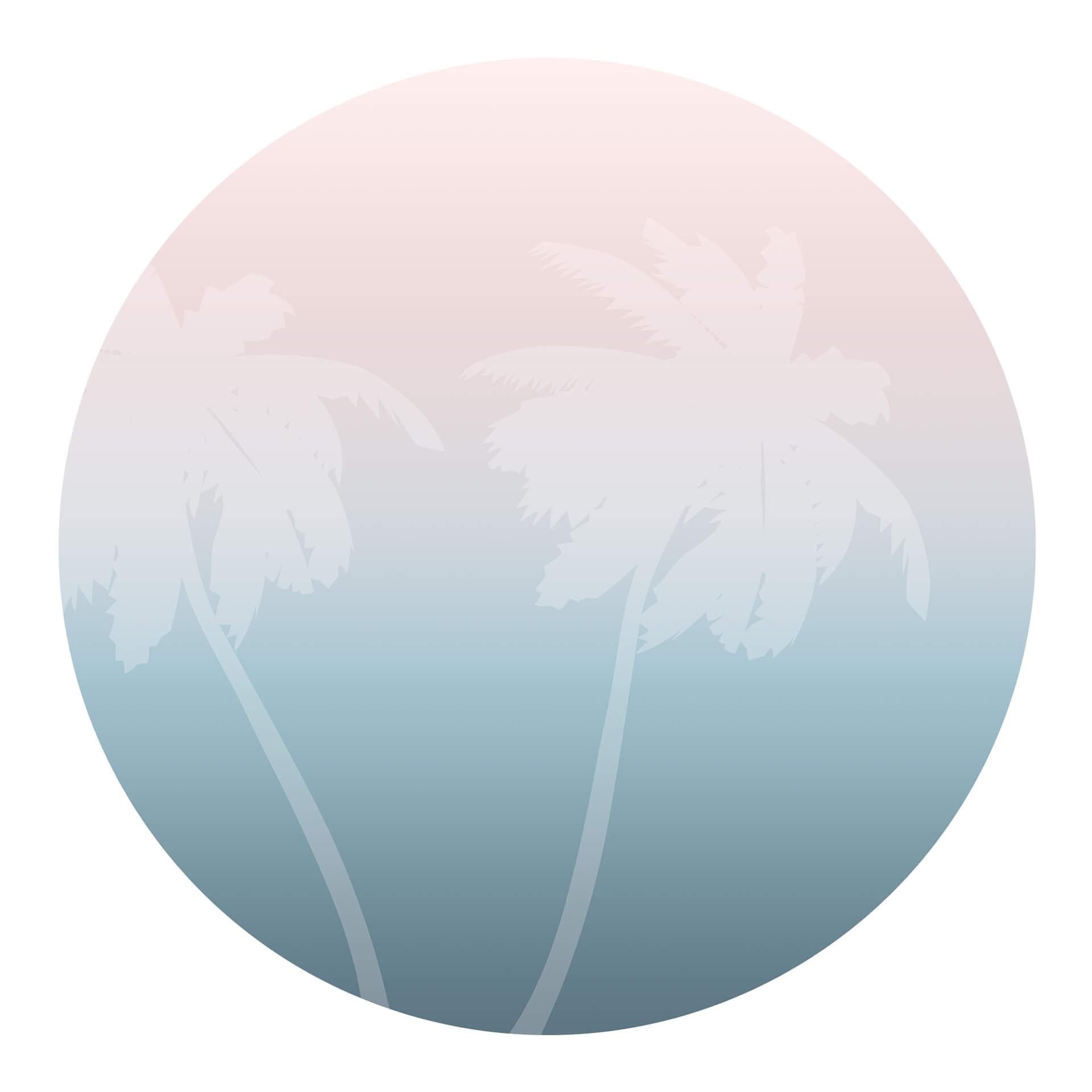 Muursticker Rond - Ombre Paradise