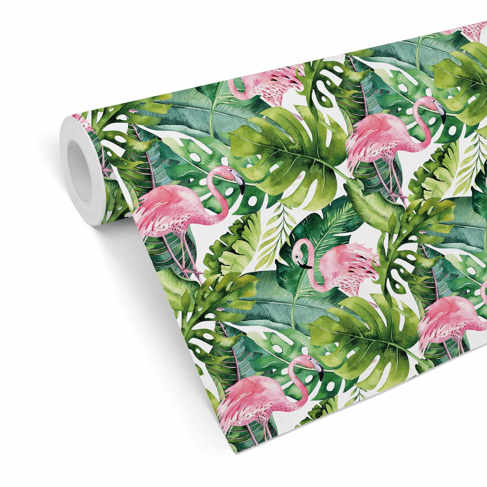 Kvilis tapet med mønster - Tropicana-Flamingo 01