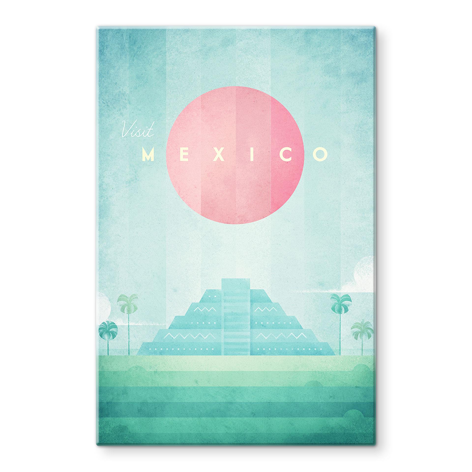 Glasbild Tempel von Kukulcán in Chichén Itzá - Rivers