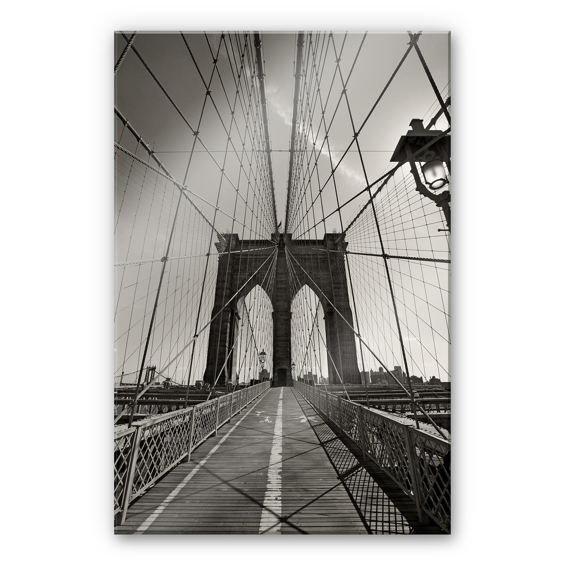 Akrylbillede Brooklyn Bridge perspektiv