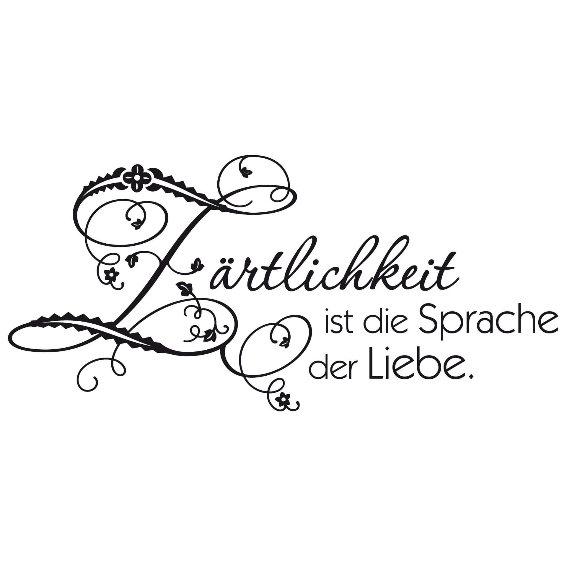 Wandtattoo Zärtlichkeit ist die Sprache der Liebe