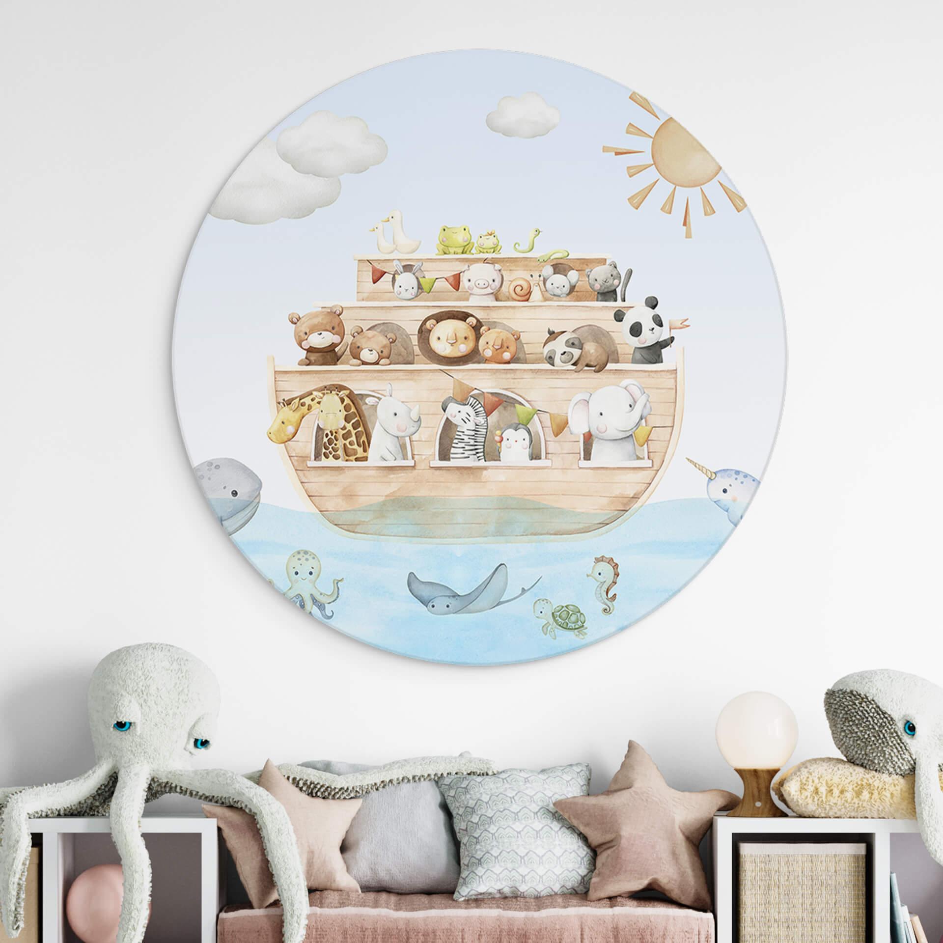 Rundes Wandbild Oliver Robins - Arche Noah - Alu-Dibond