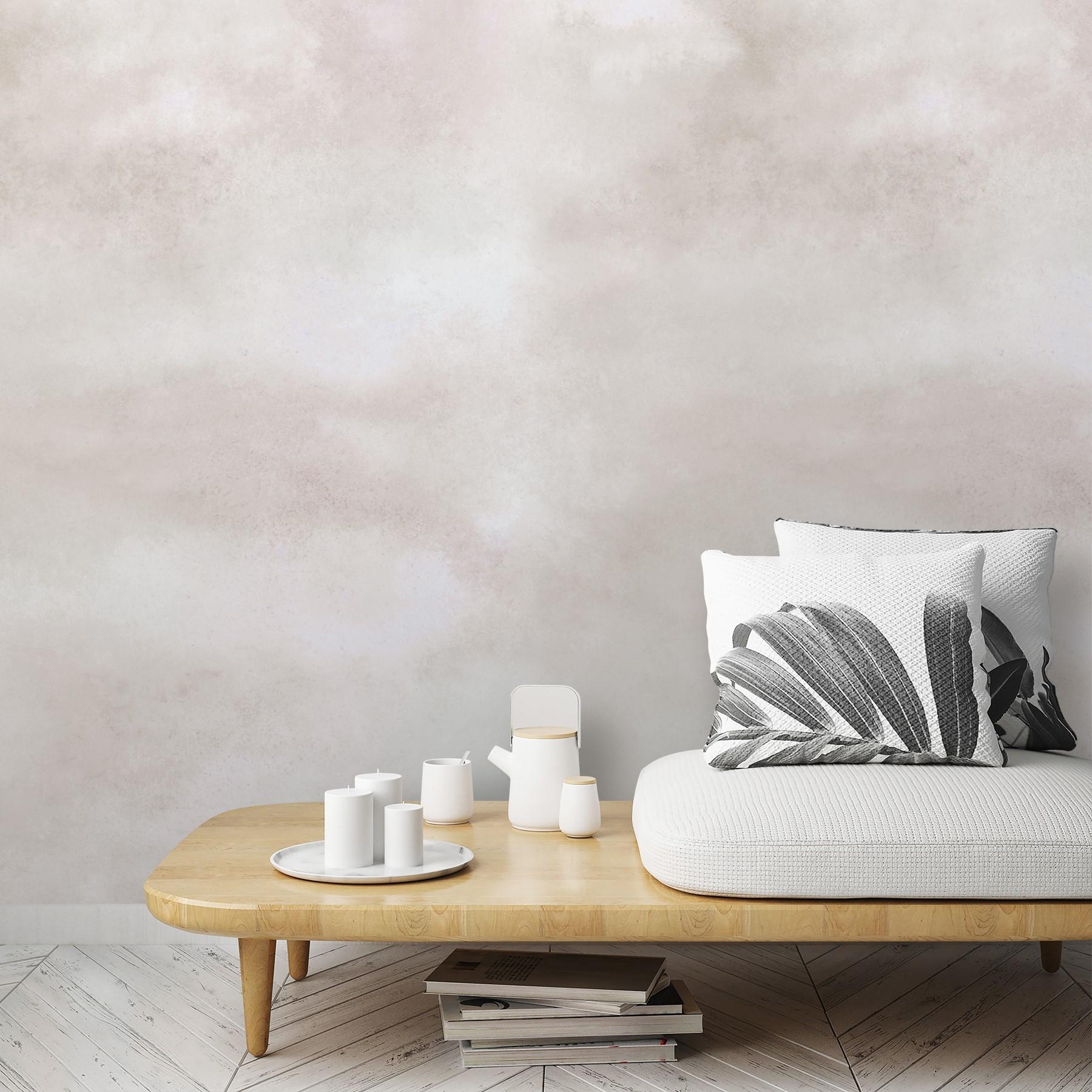 Sky with Clouds Wallpaper Fototapet, Beige Uni 3,40 x 2,12 m