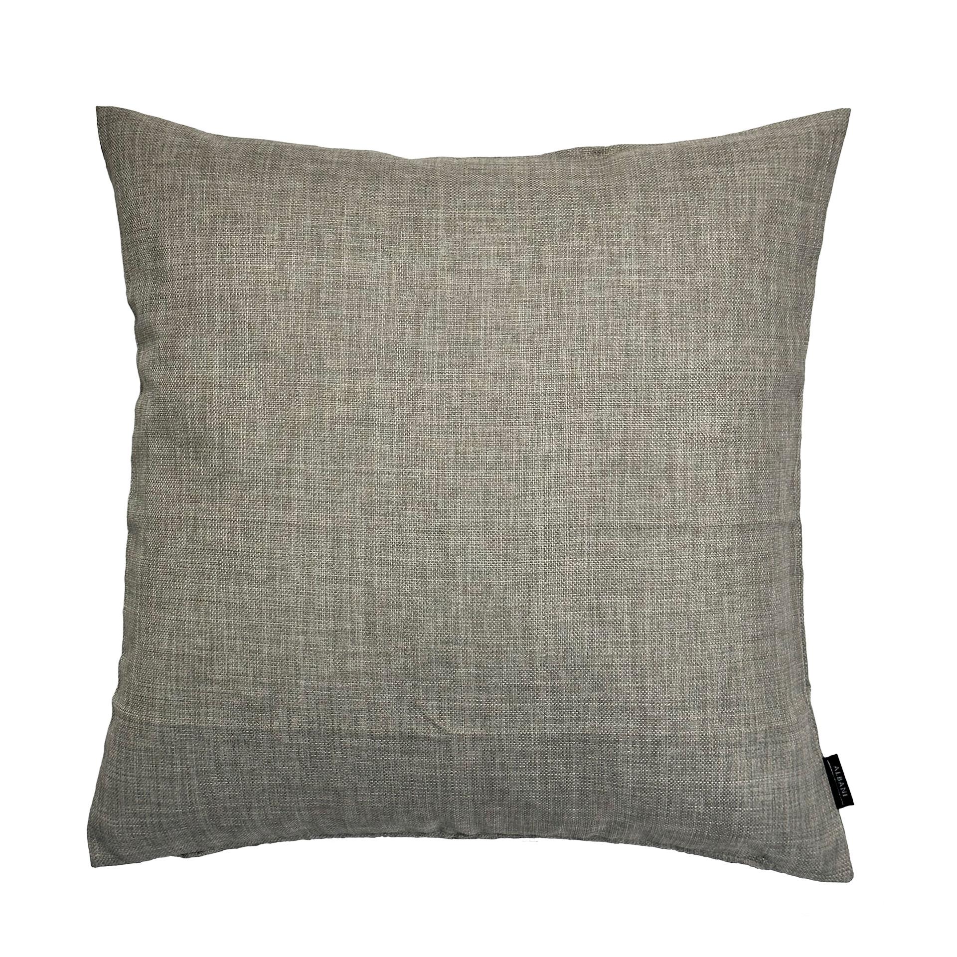 Uni Kissenhülle in silber in 40x40 cm