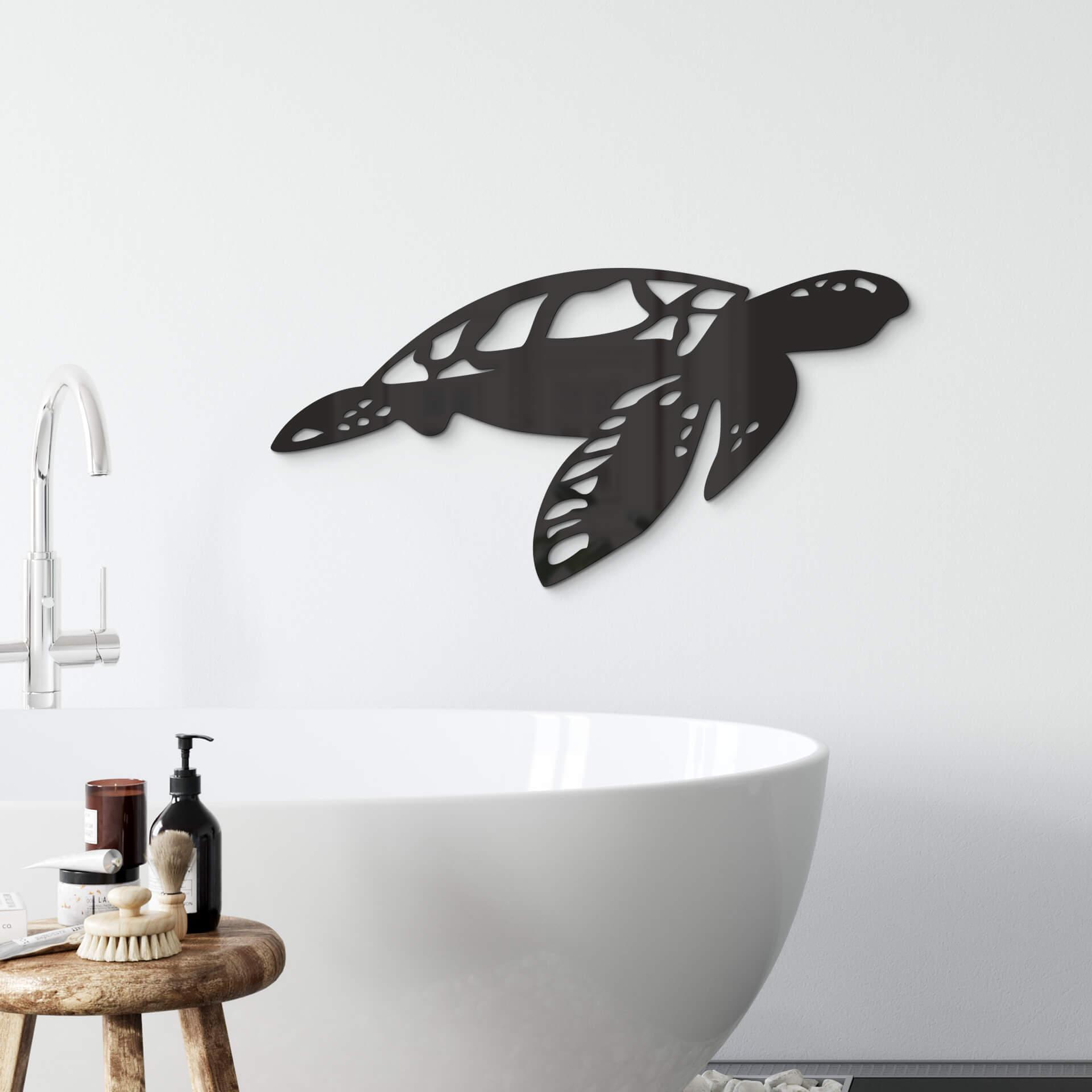 Decoración acrílica en forma de tortuga