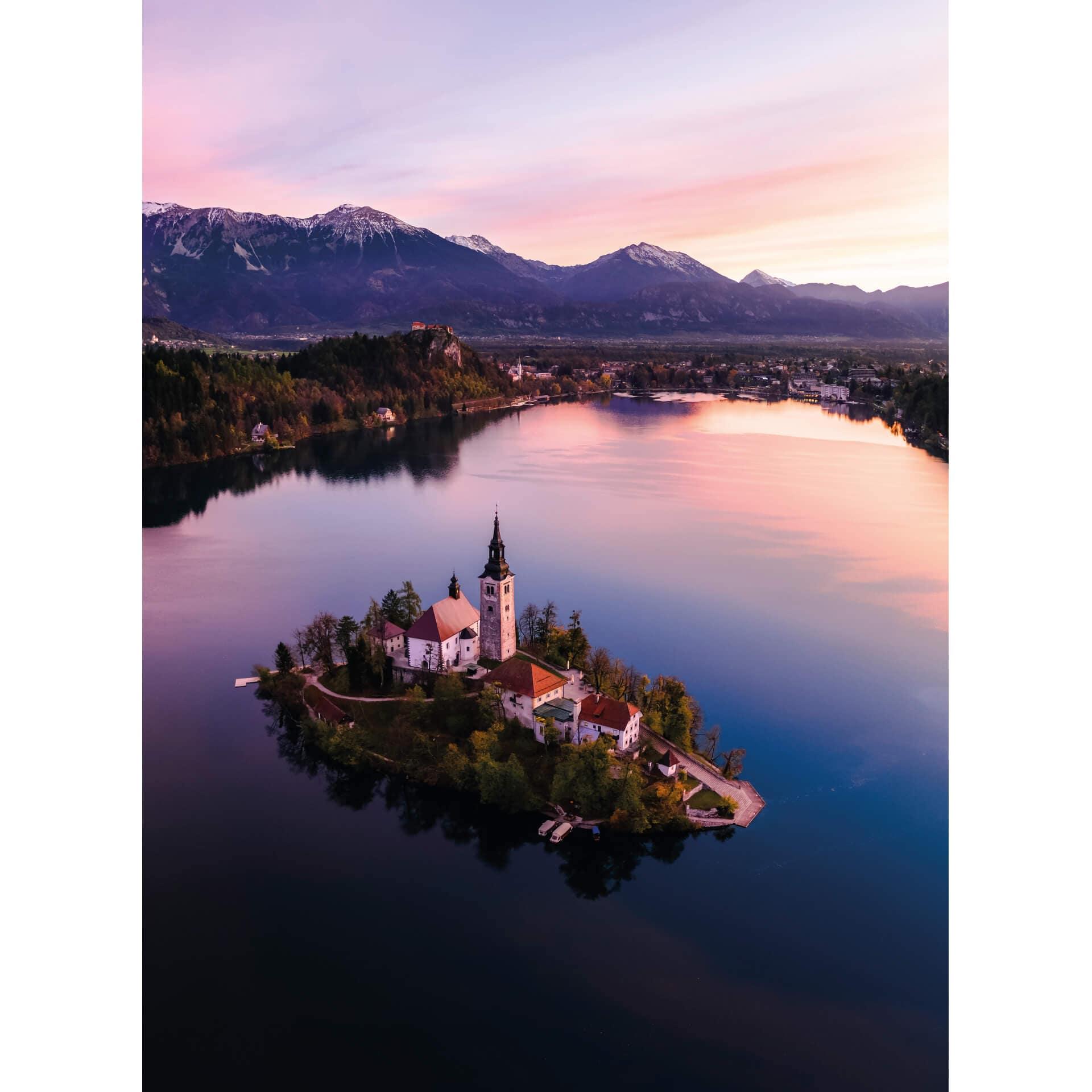Fotobehang Colombo - Meer van Bled - Slovenië