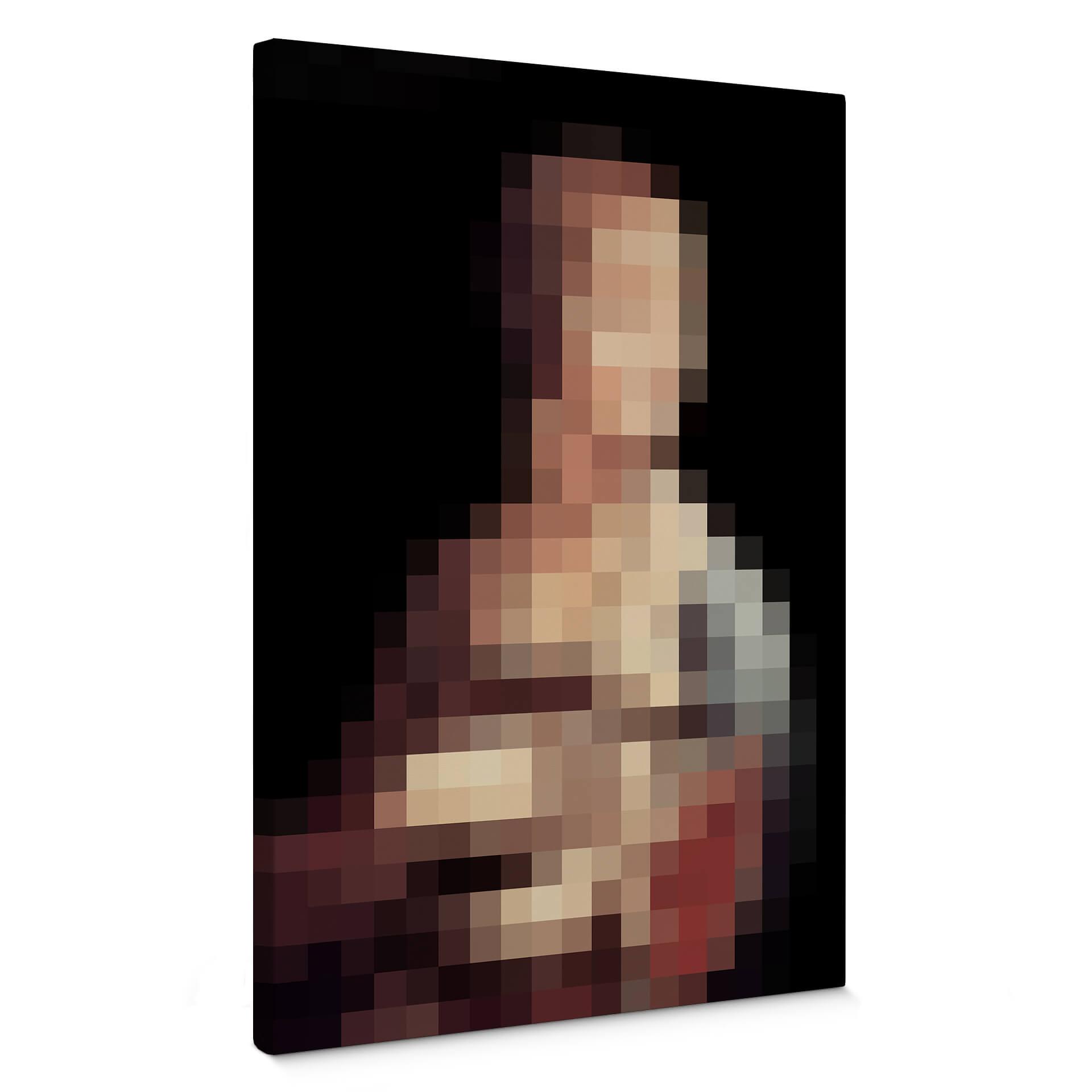 Lienzo Pixelart - da Vinci - La dama del armiño