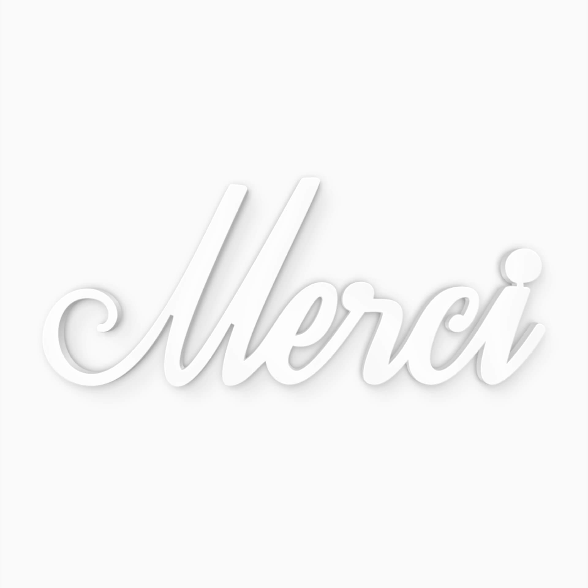 Lettere decorative - 3D Merci