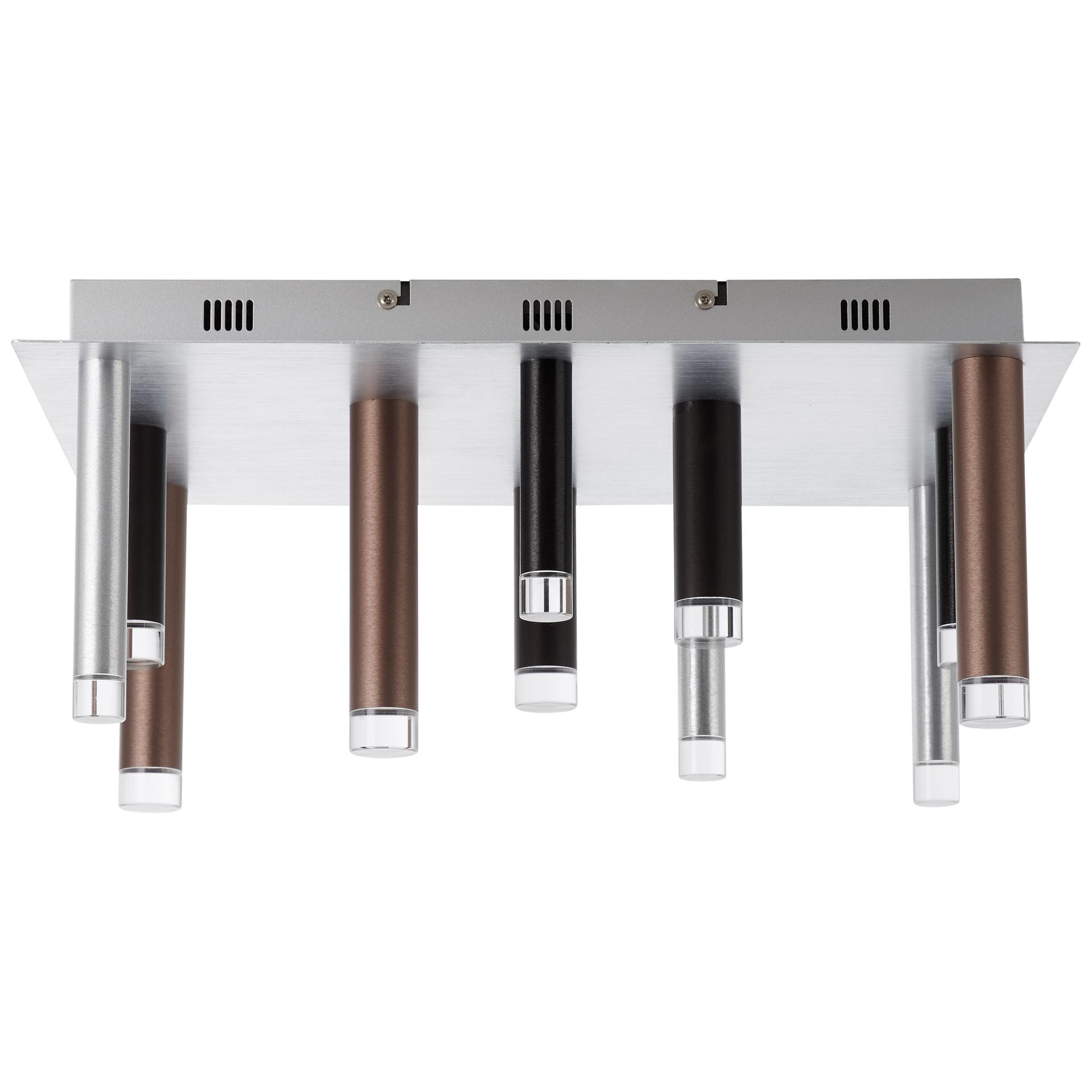 Deckenleuchte Eddy, braun, 35 x 50 cm, Metall Deckenlampe