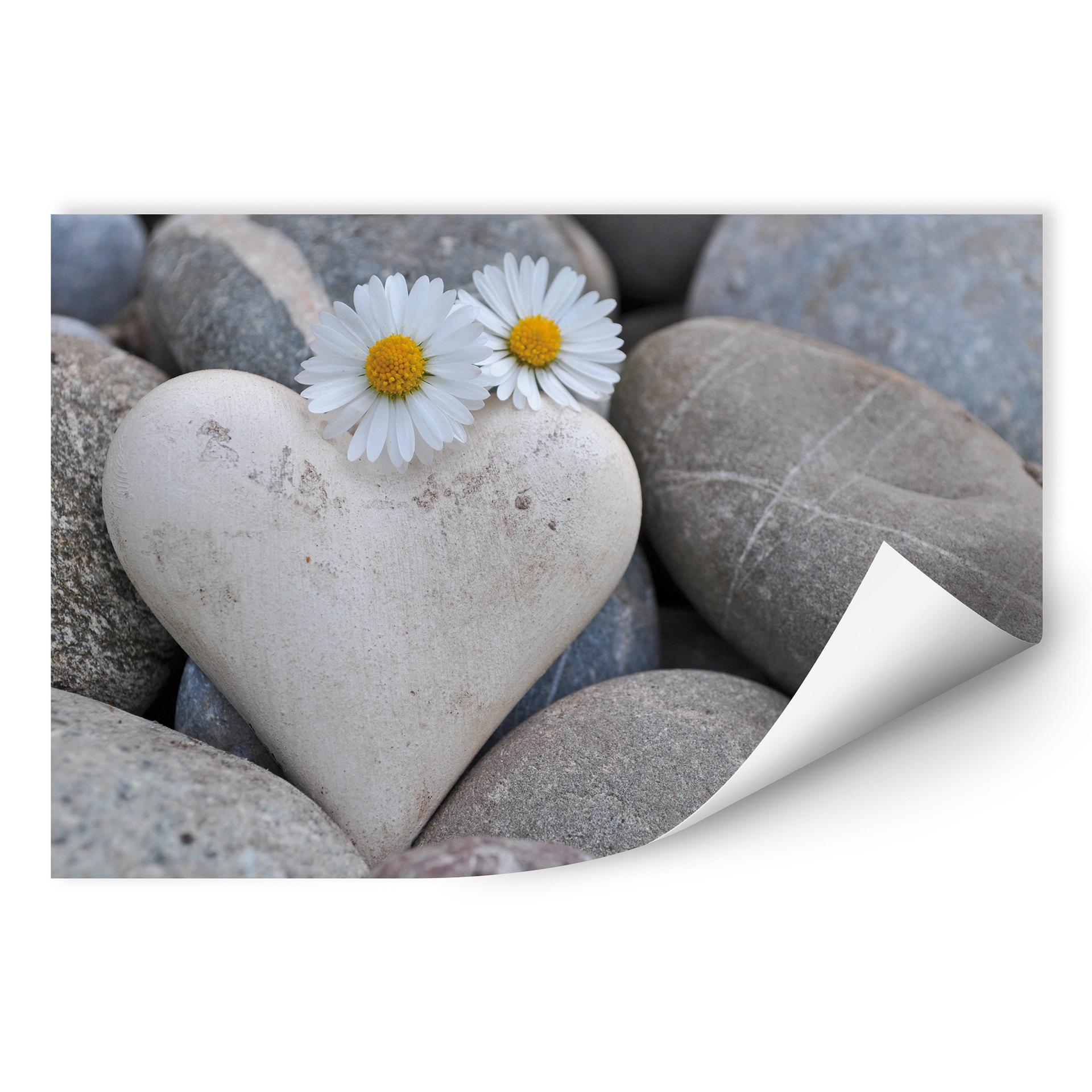 Poster autocollant - W - Fleurs d'Amour