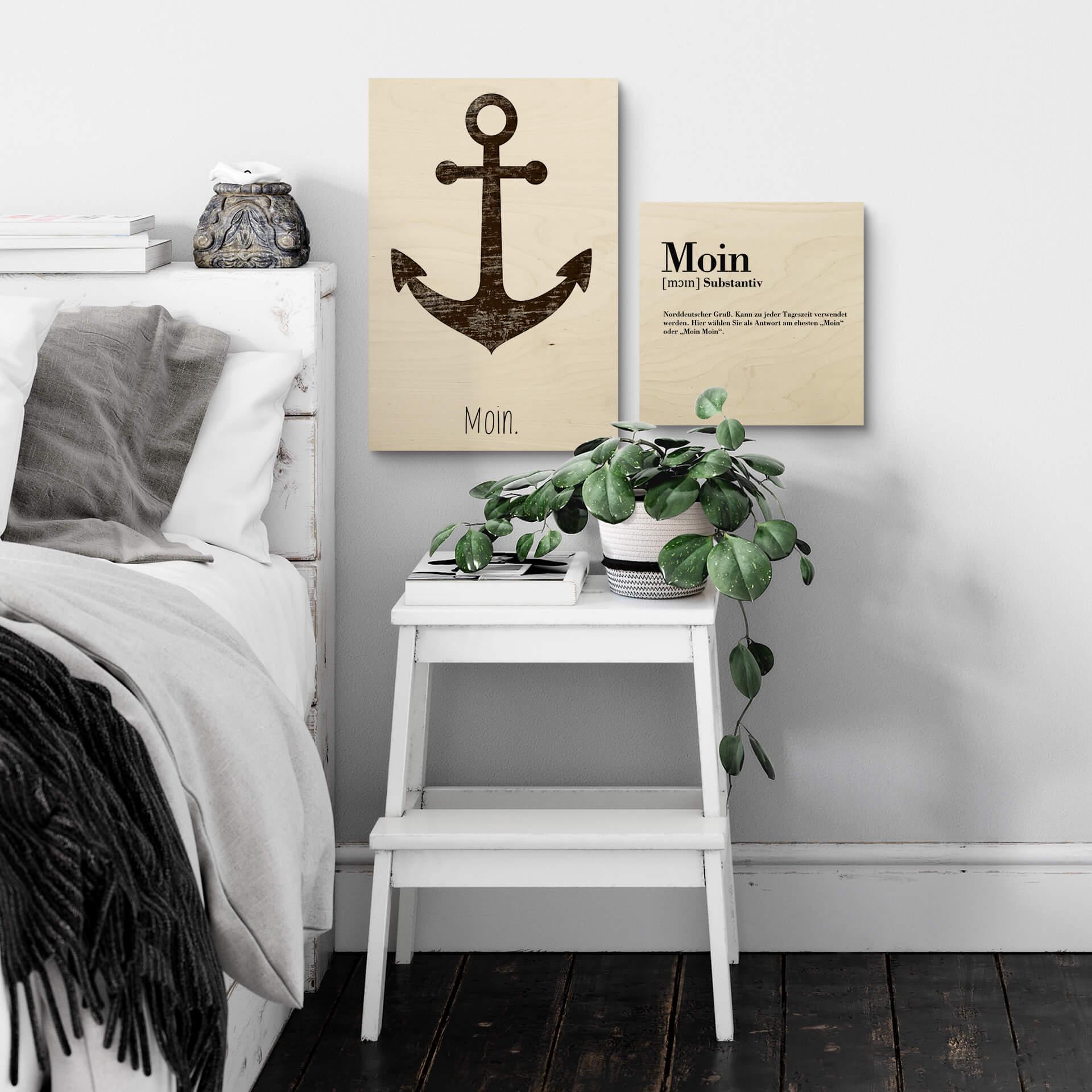 Holzbild Grammatik Moin