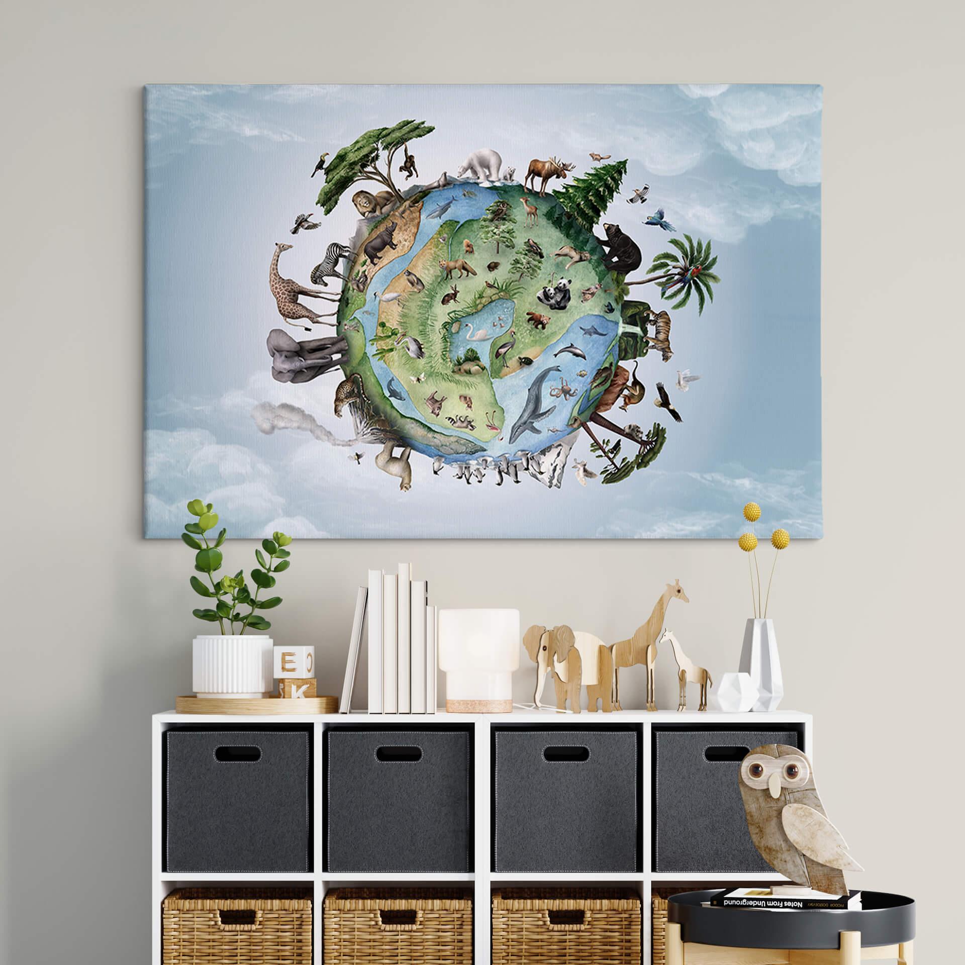 Canvas Kikkie Belle - Animals around the World