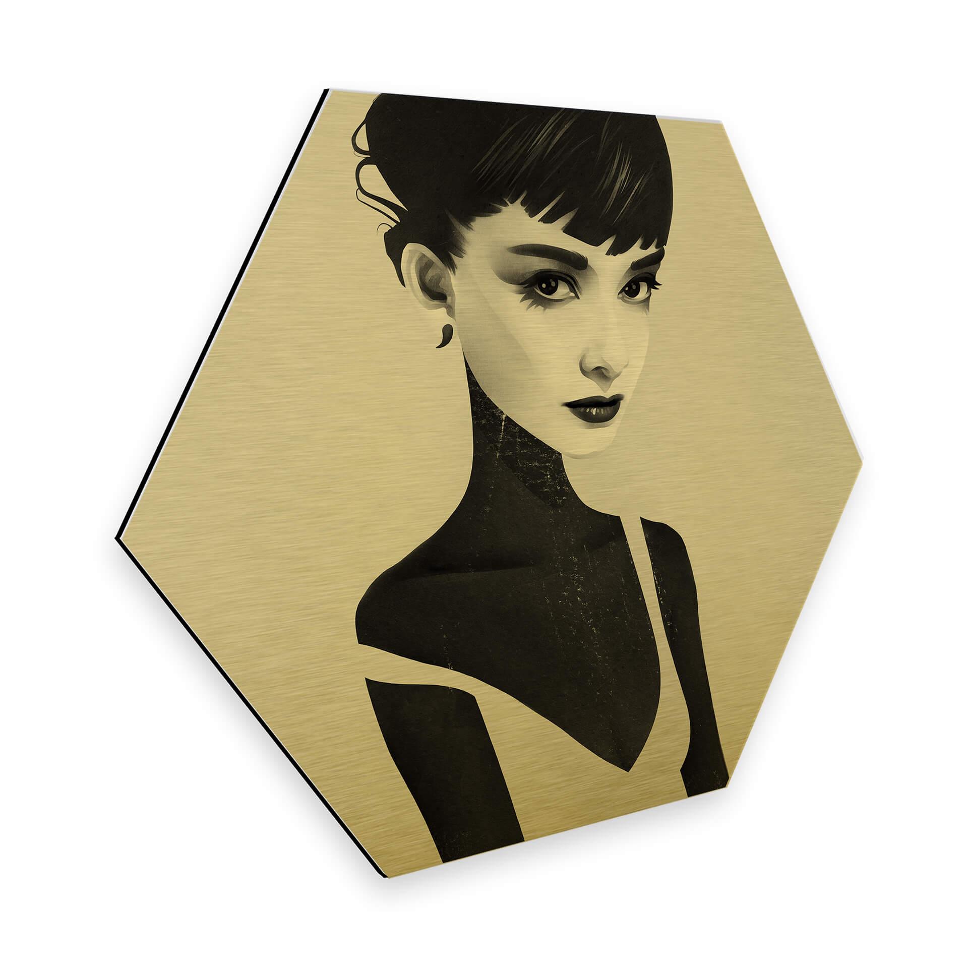 Hexagon - Alu-Dibond-Guldeffekt - Ireland - Oh Audrey