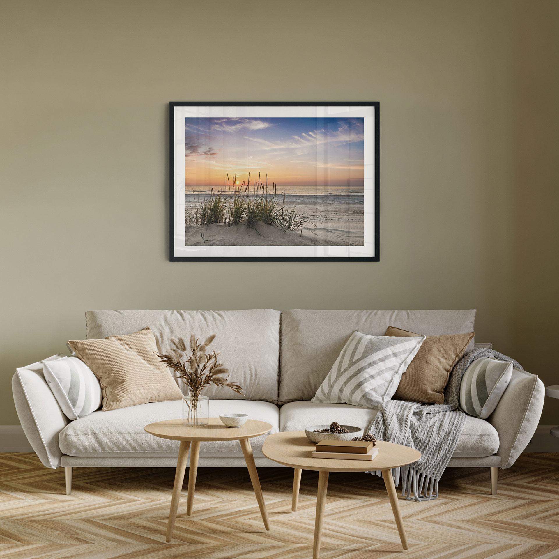 Plakat Klitter ved solnedgang