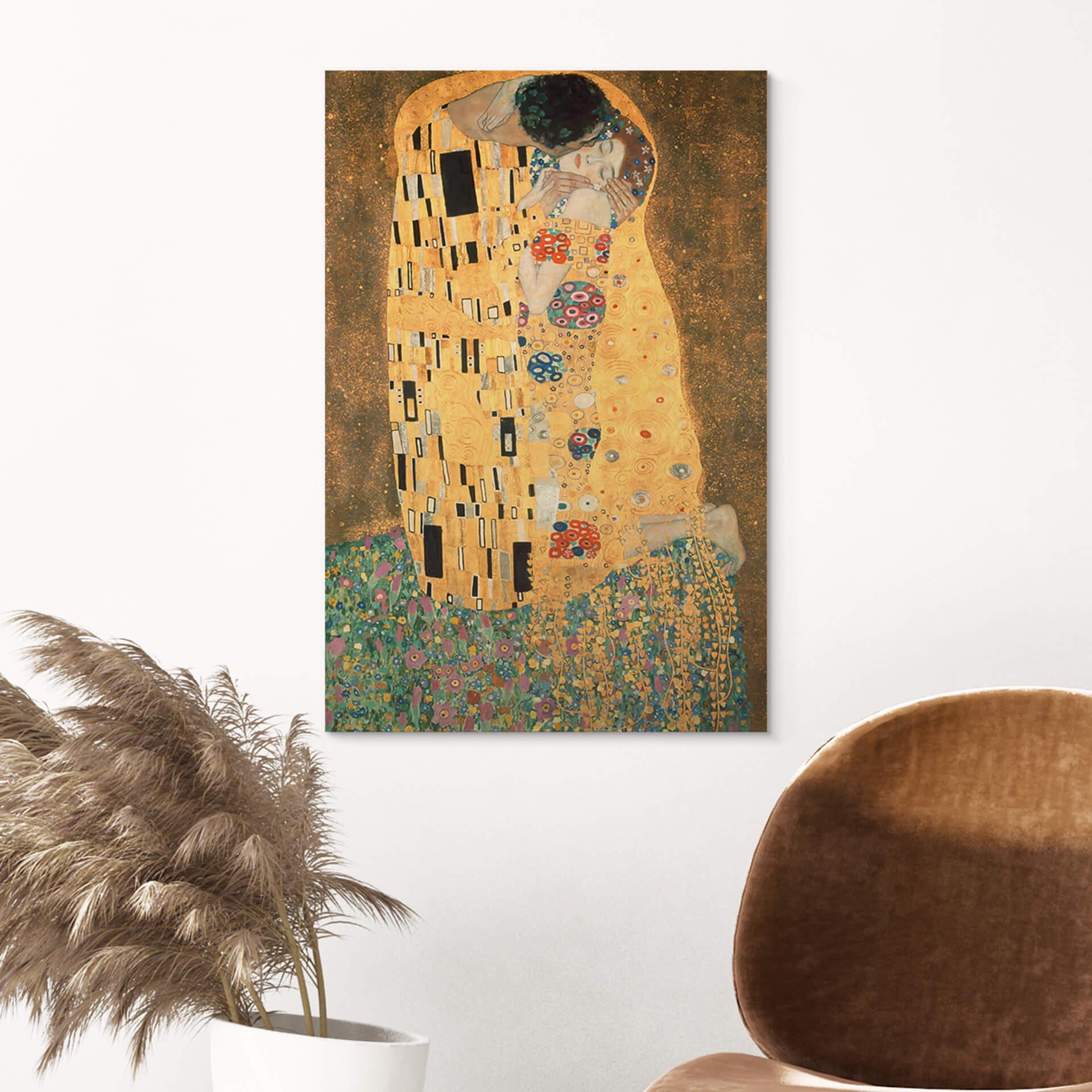Træplakat Klimt - the Kiss
