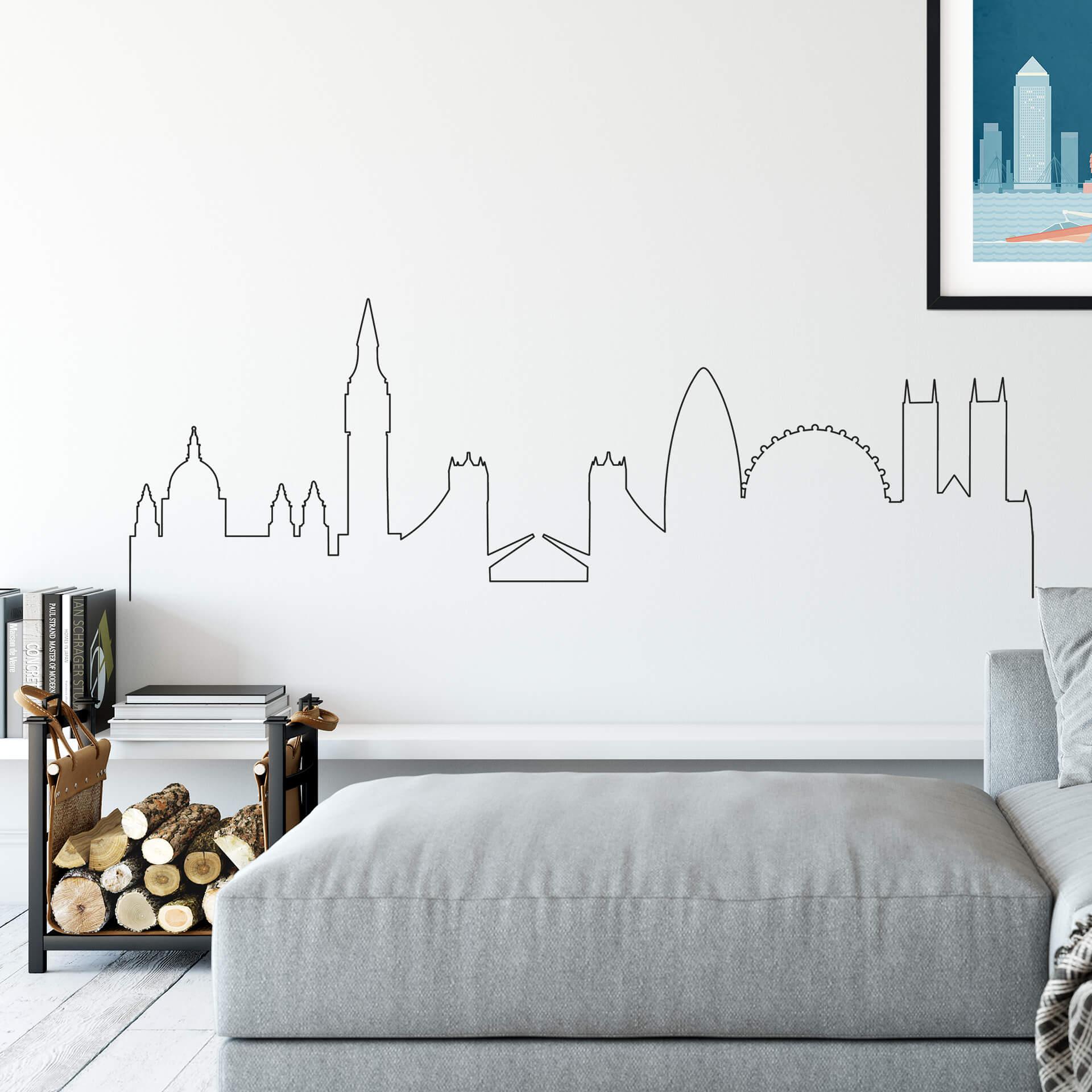 Muursticker Londen Skyline Outline