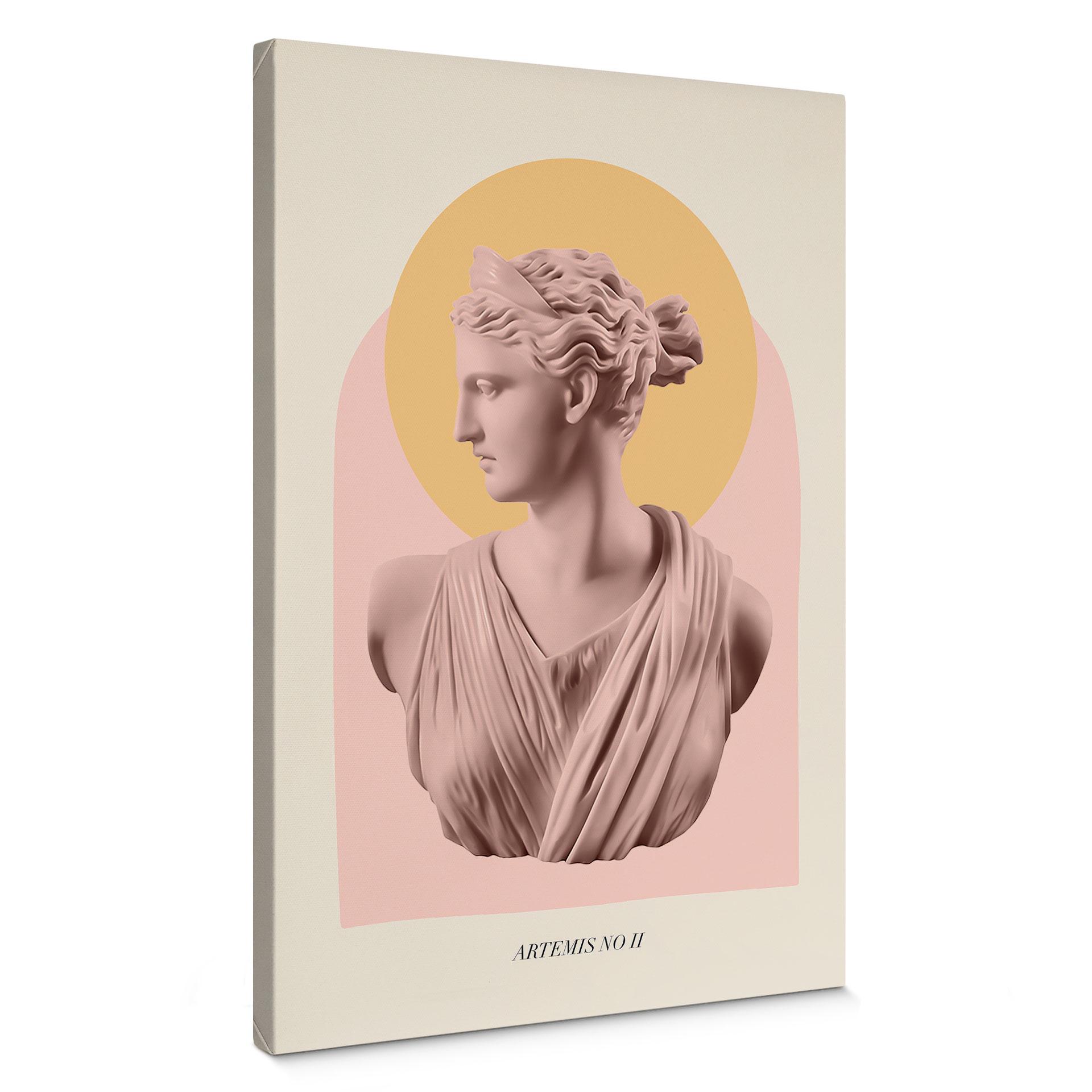 Lærredsprint - Statue af gudinden Artemis - Grace Digital Art