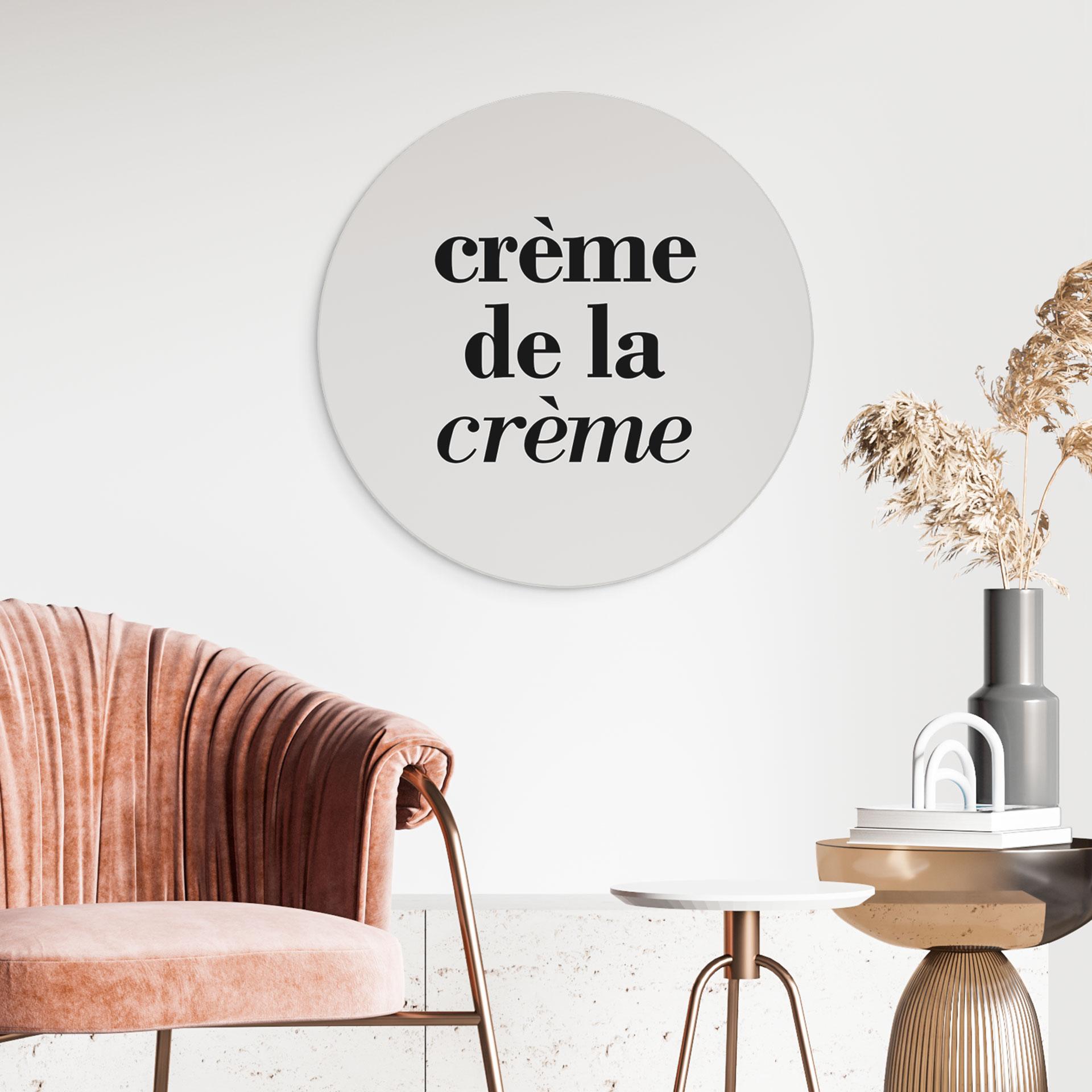 Vægcirkel Crème de la crème – print på aluminium (Alu-Dibond)
