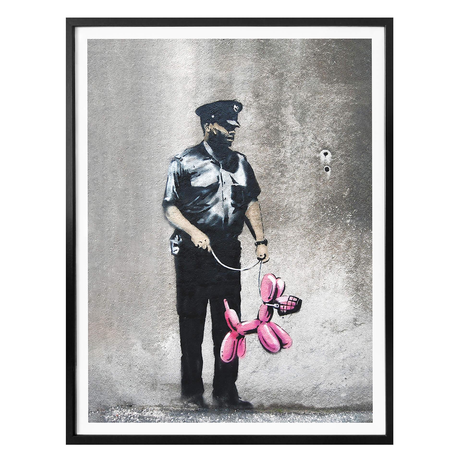 Plakat Banksy - Police Guard Pink Balloon Dog