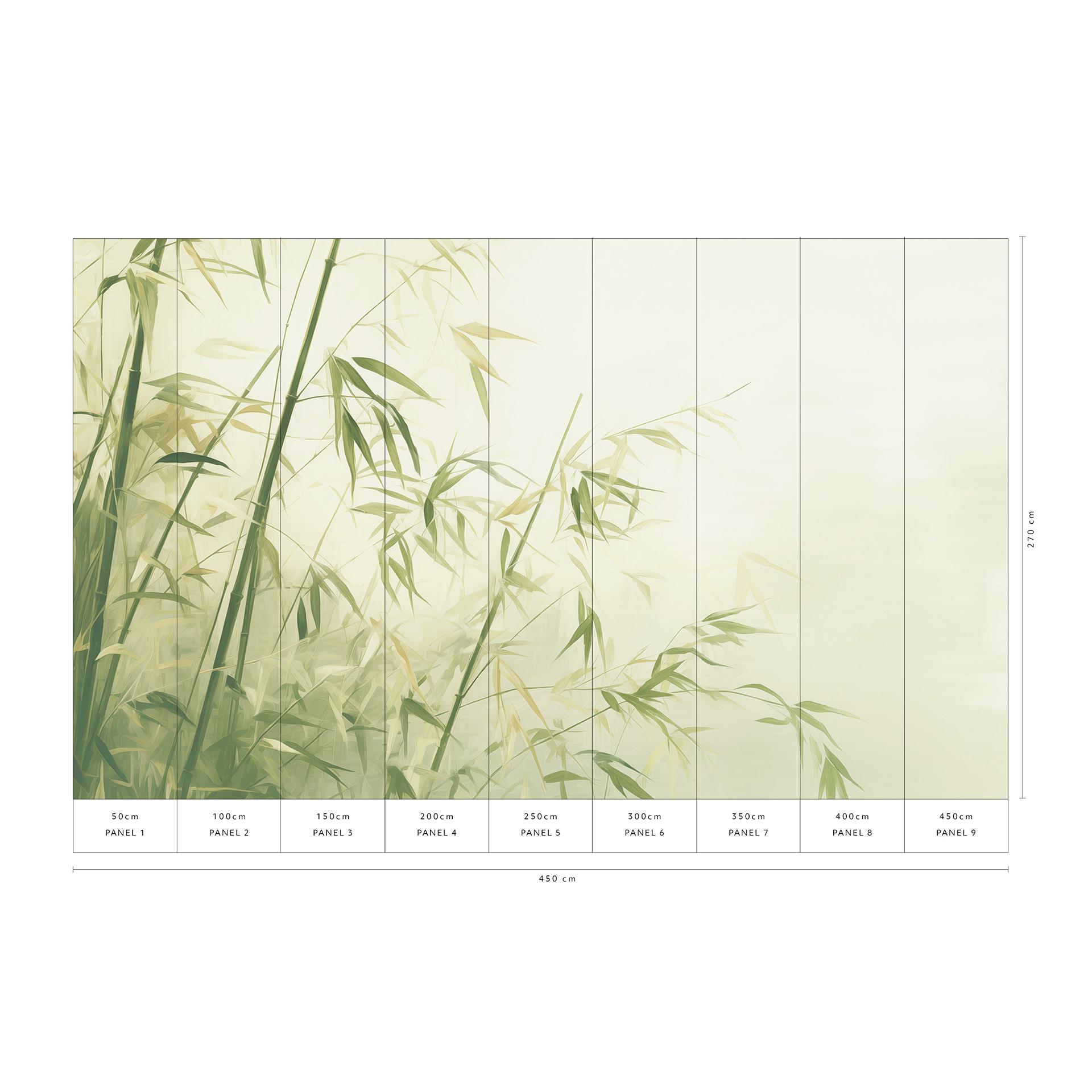 Bladmotief behang Big Pictures groen 4.50 x 2.70 m