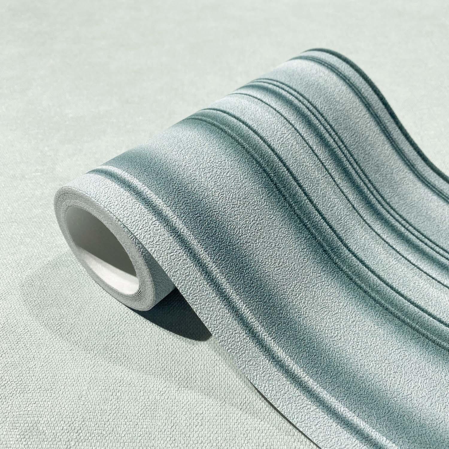 Behangrand in blauw met strepen voor woonkamer, slaapkamer 5.00 x 0.177 m