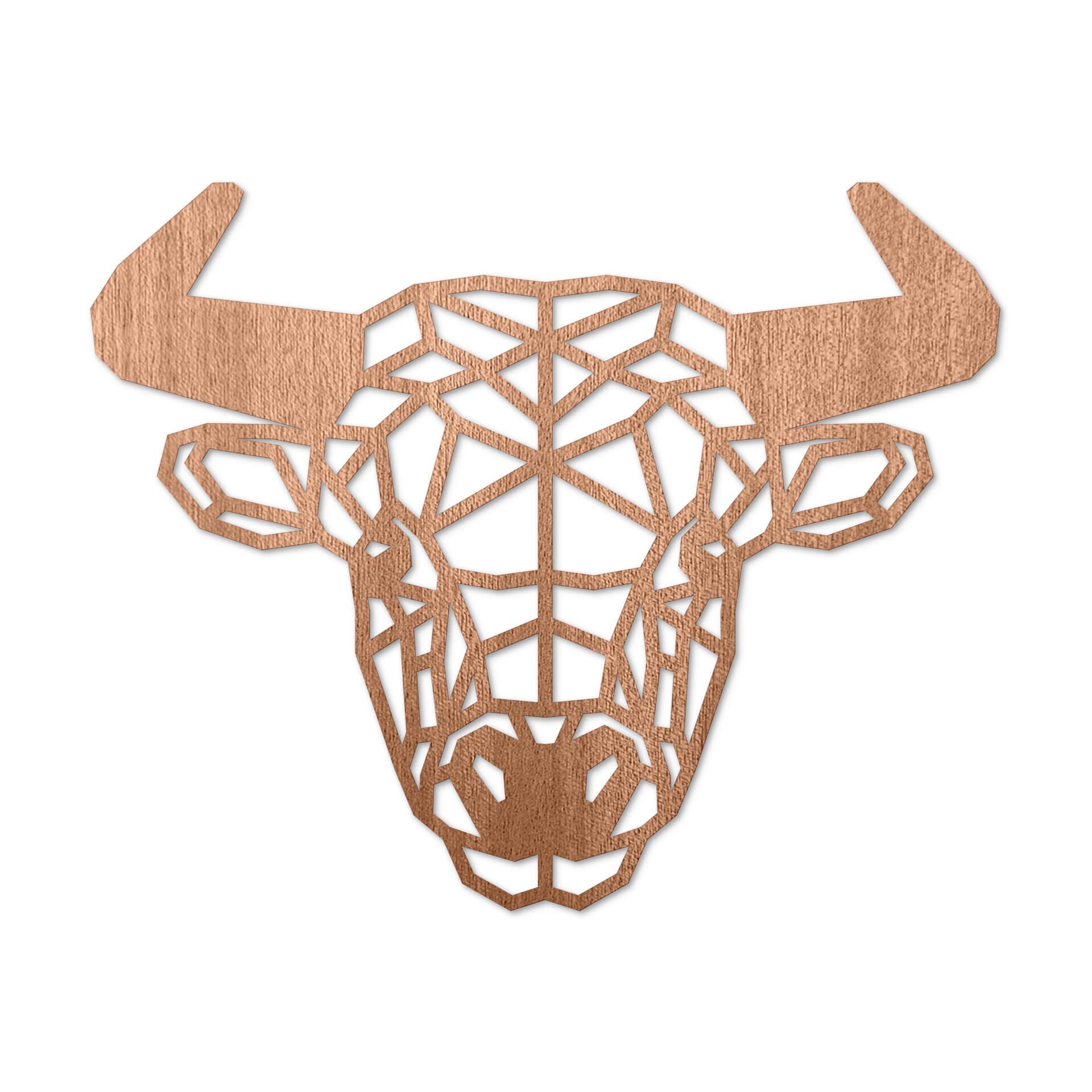 Decoro in legno origami - Toro