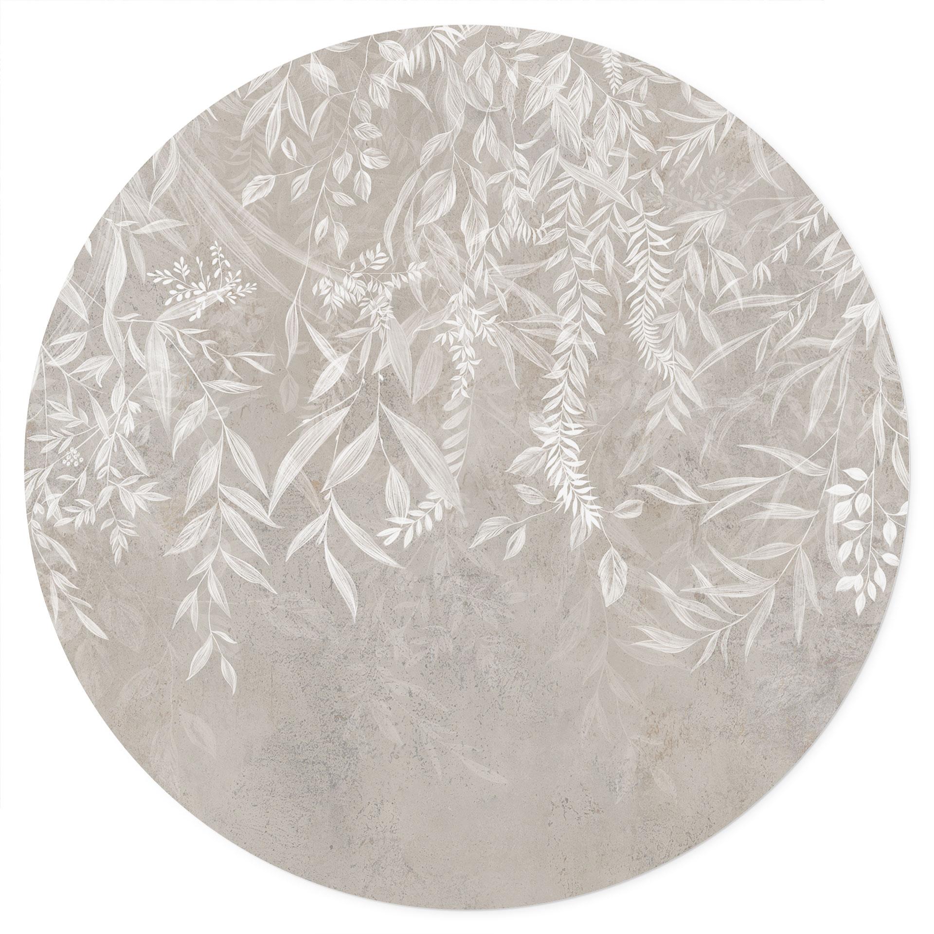 Wandtattoo Elegante Weidenzweige in Beige - Ms Tiff - Rund