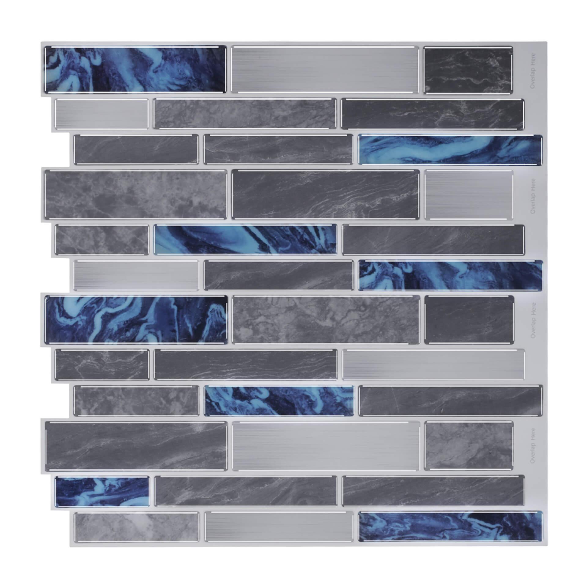 Adesivo per piastrelle effetto 3D - set di 4 ciascuno 30,5 x 30,5 cm