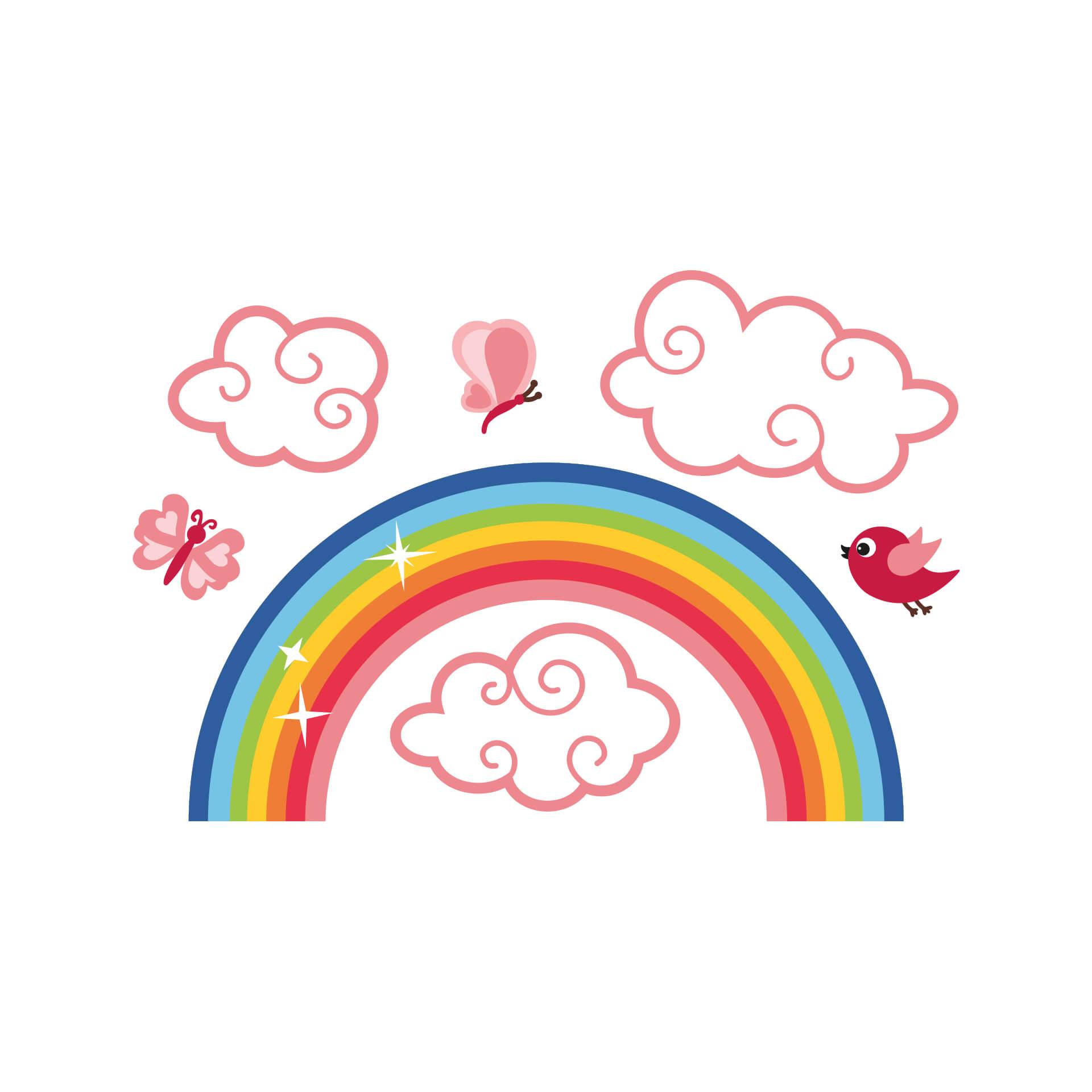 Wandtattoo Regenbogen für Mädchen