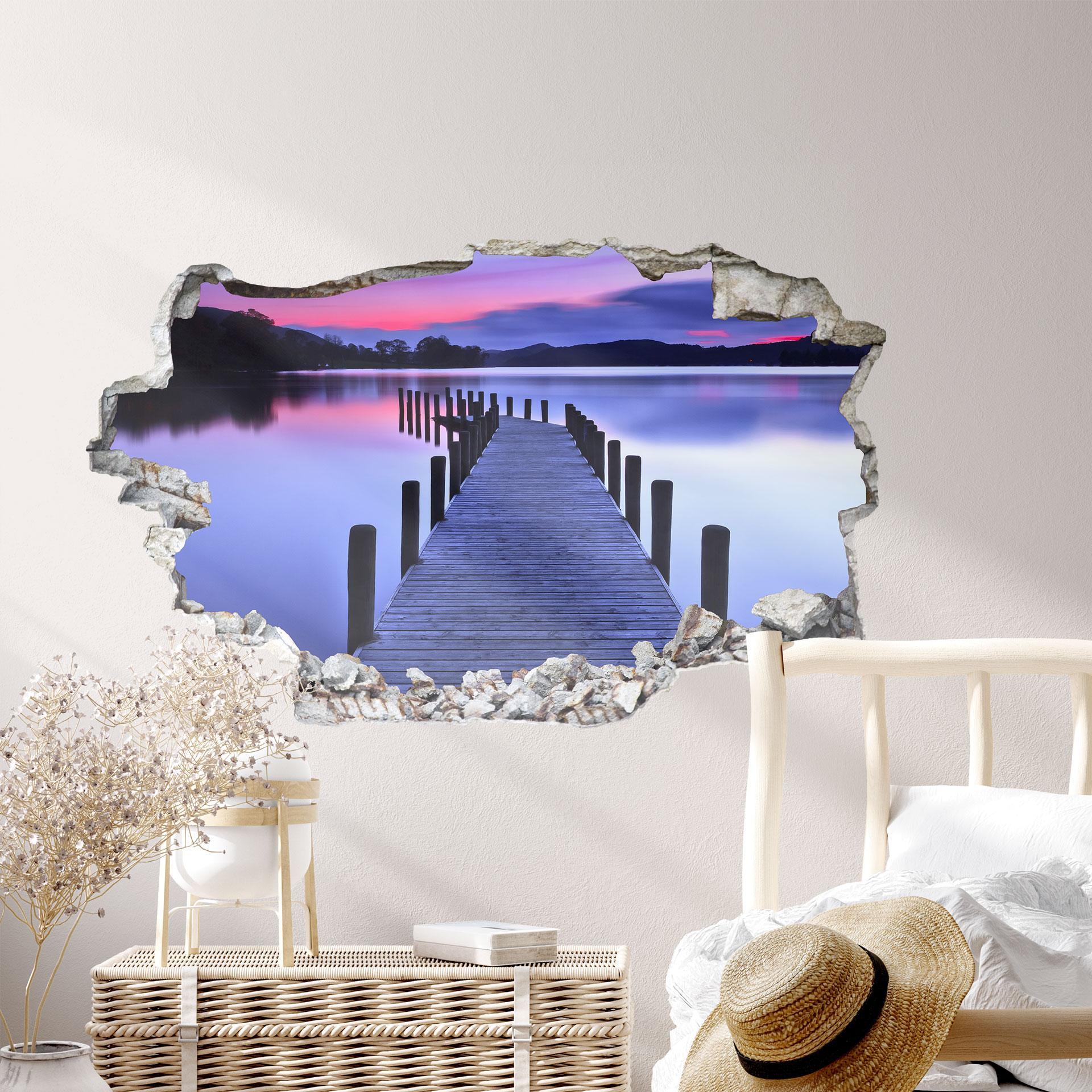 3D Wallsticker sø-panorama