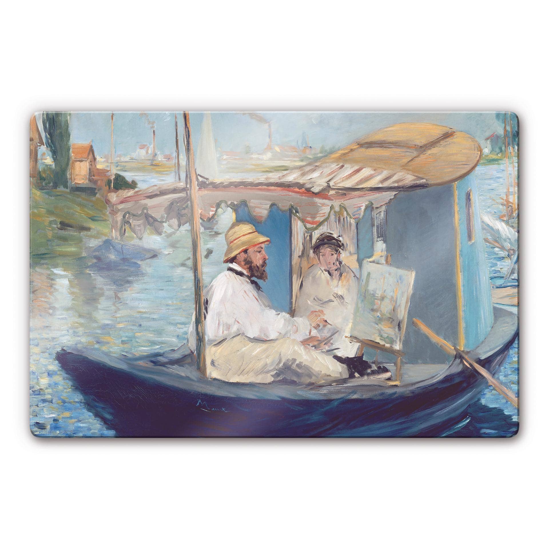 Glasbillede - Manet - Husbåden