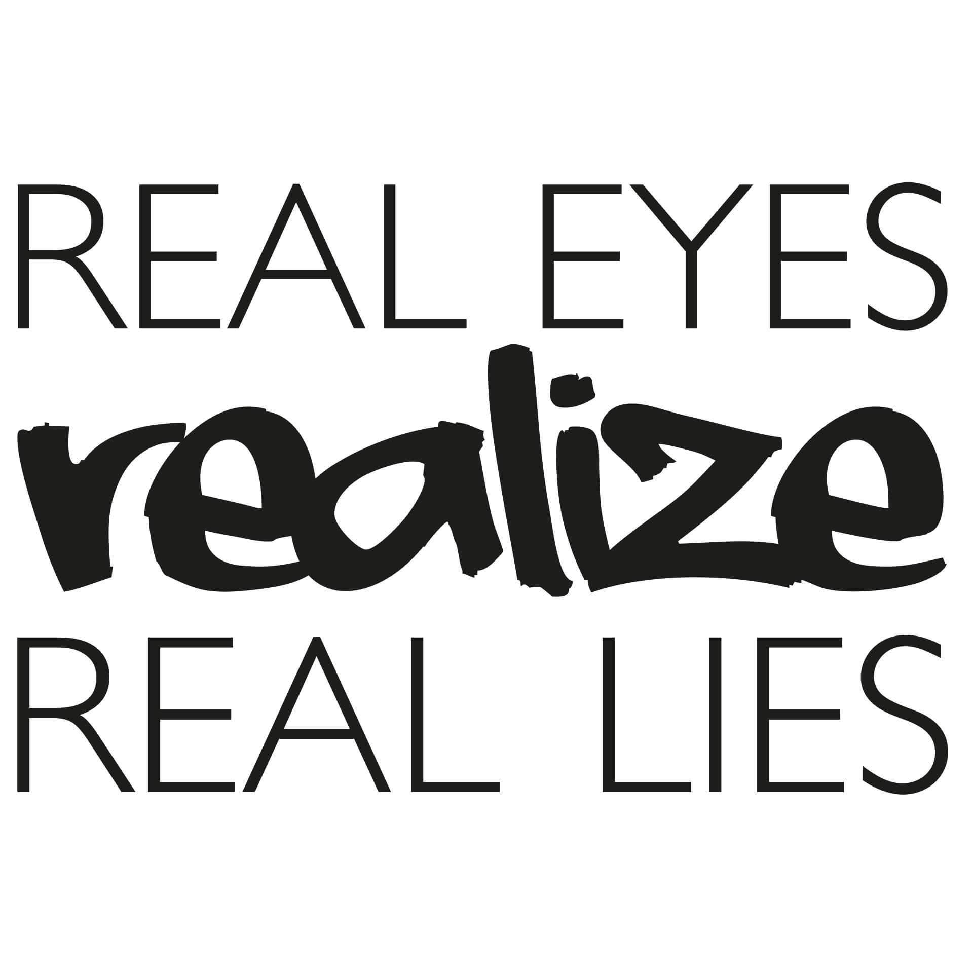 Wallsticker Real Eyes Realize Real Lies 2
