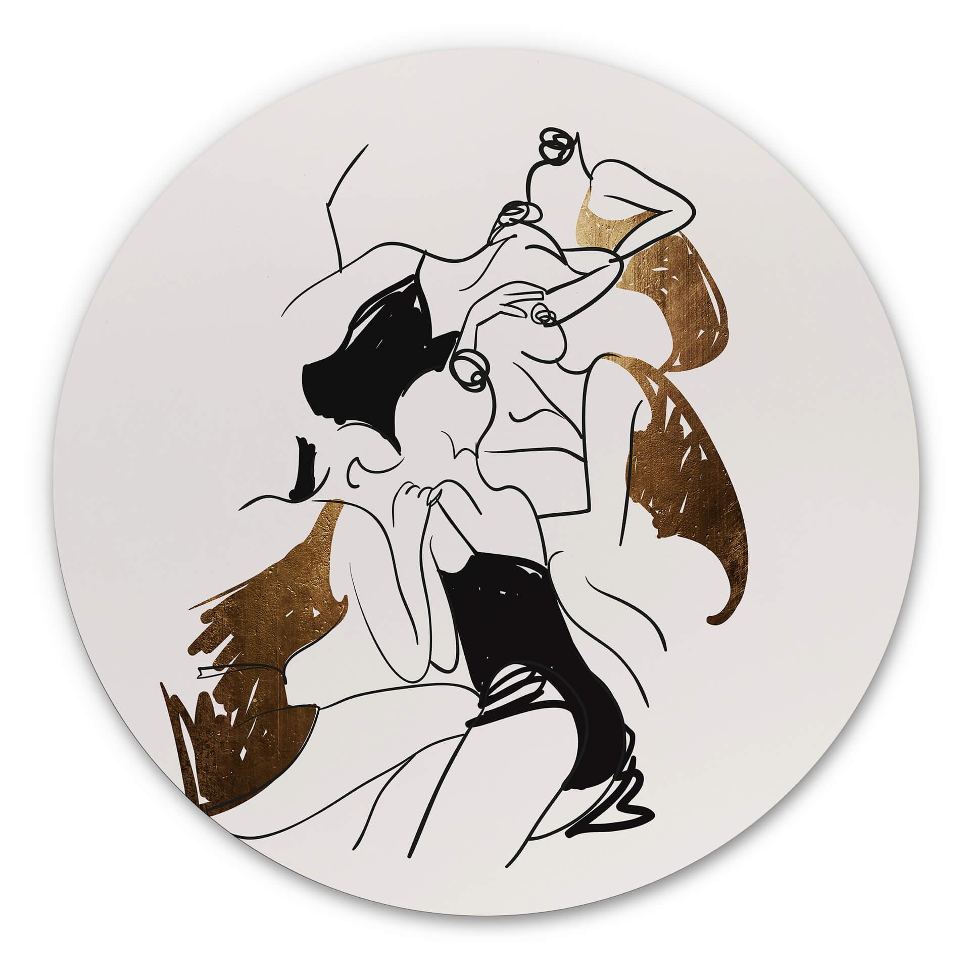 Wandcirkel Kubistika - Ballerina's