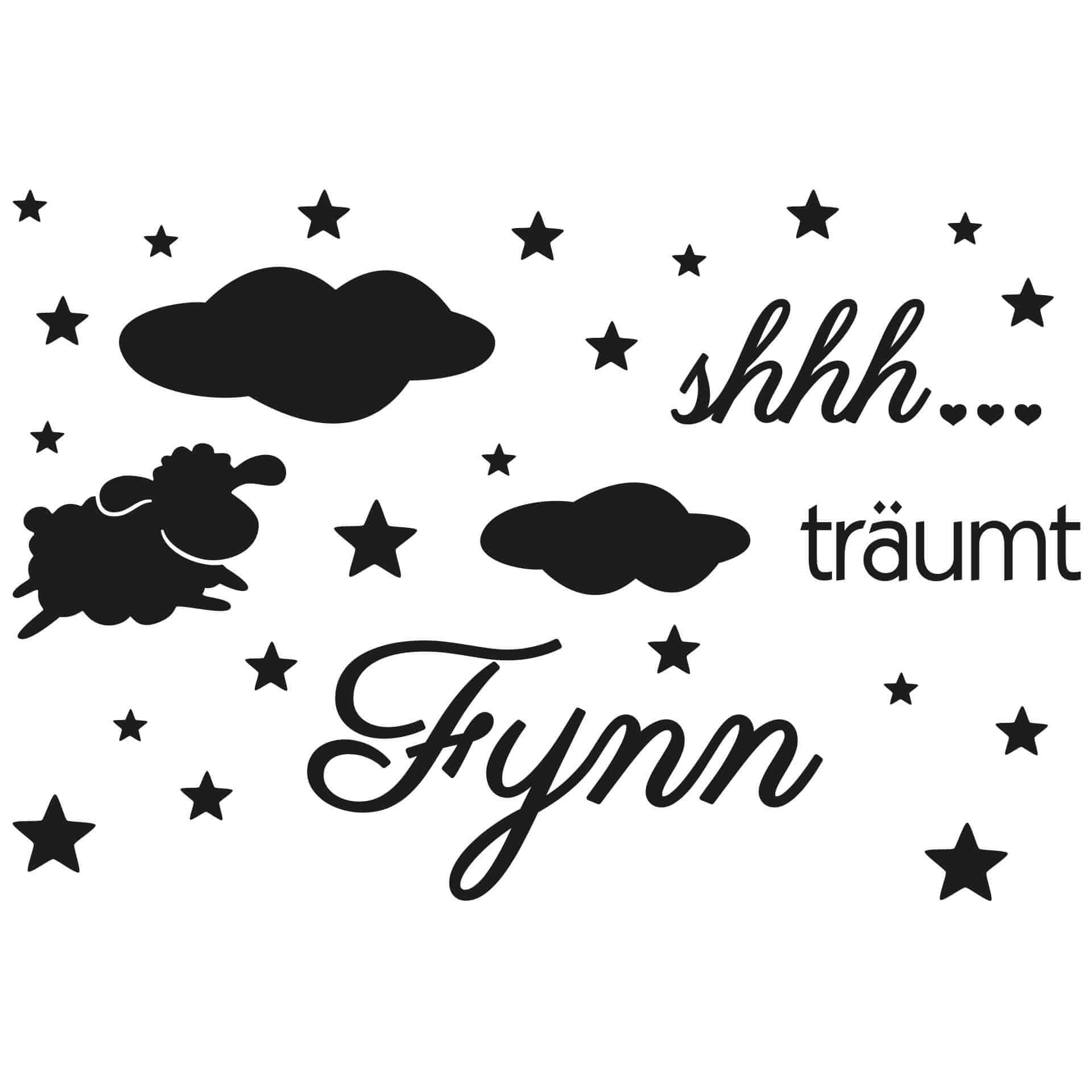 Wandtattoo + Name träumt