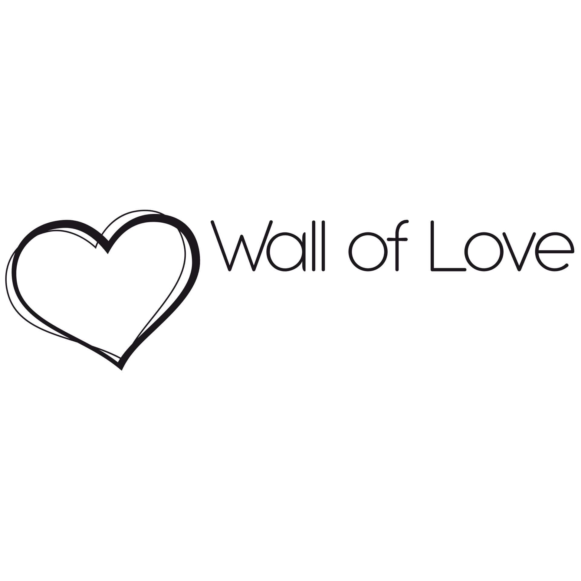 Wandtattoo Wall of Love inkl. 3 Bilderrahmen