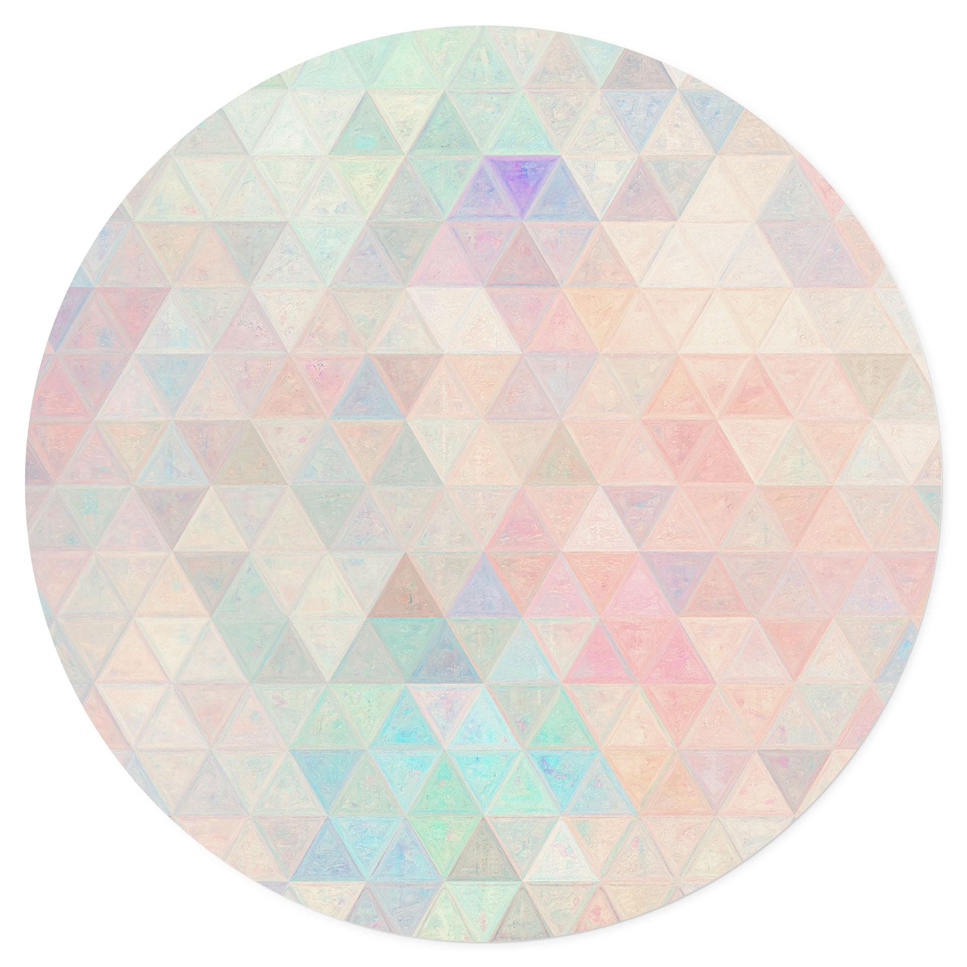 Wandtattoo Bunte Mosaik-Dreiecke - Jaszke - Rund