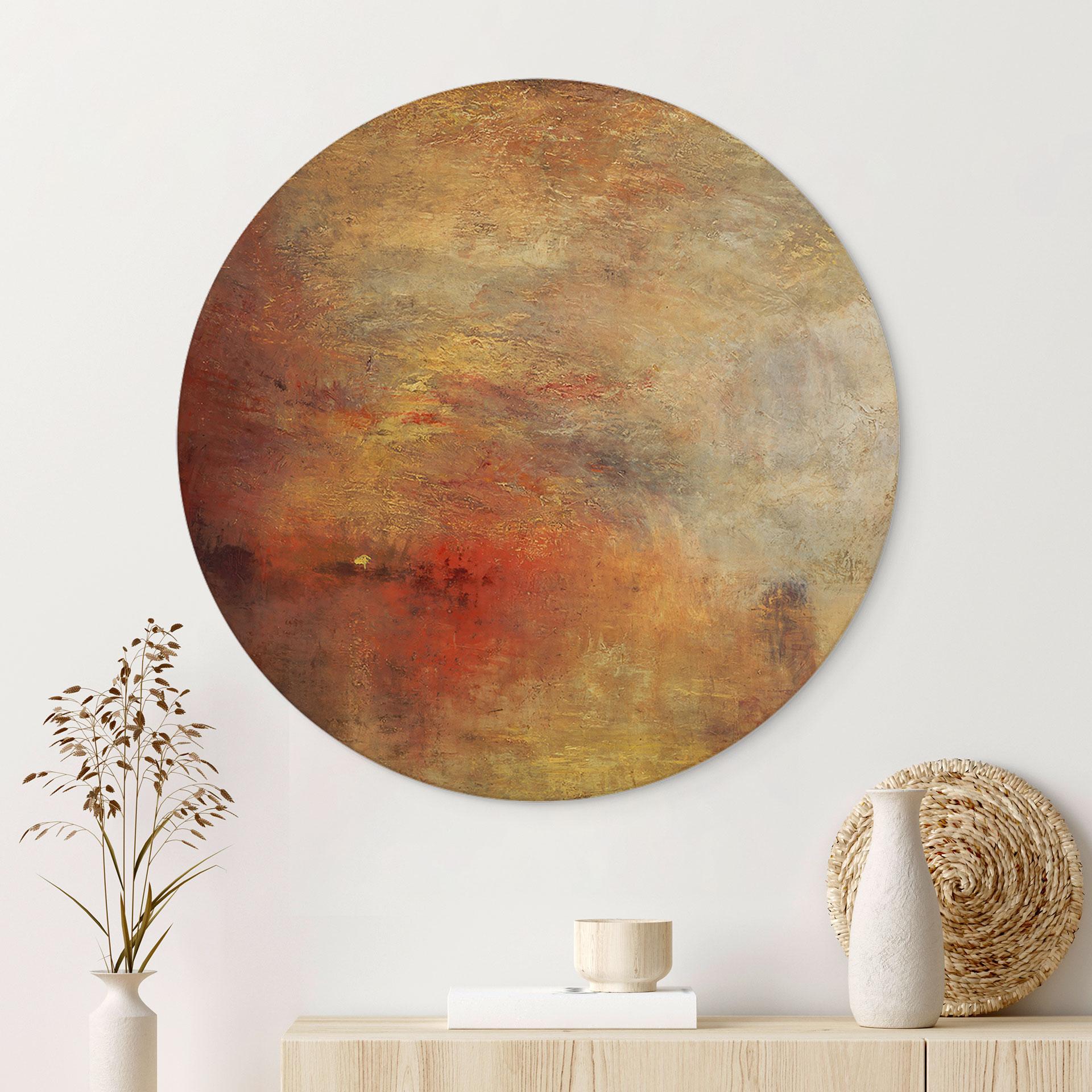 Wandbild Turner - Sonnenuntergang über einem See - Alu-Dibond Rund