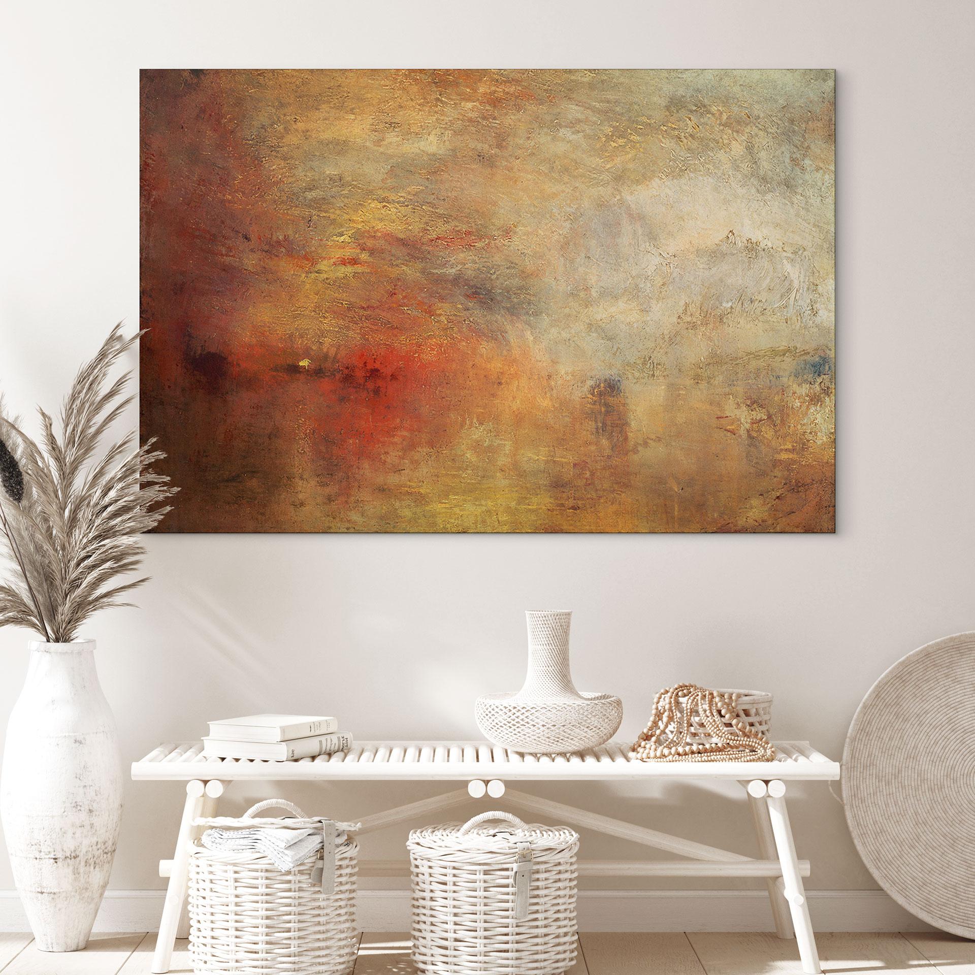 Wandbild Sonnenuntergang über einem See - Turner - Alu-Dibond