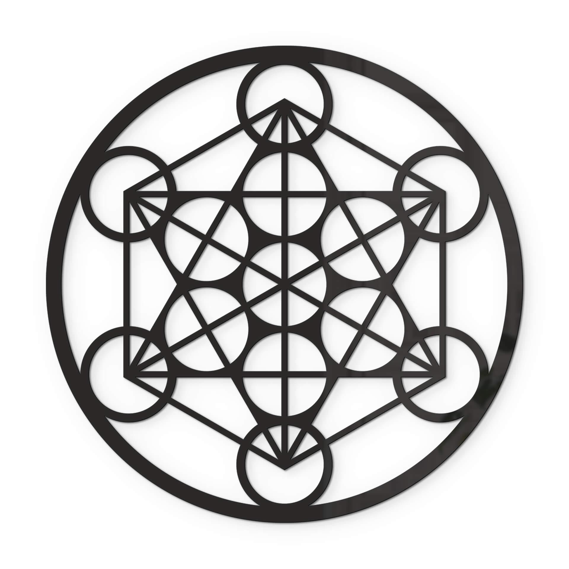 Akryl dekoration Metatron Cube - Rund