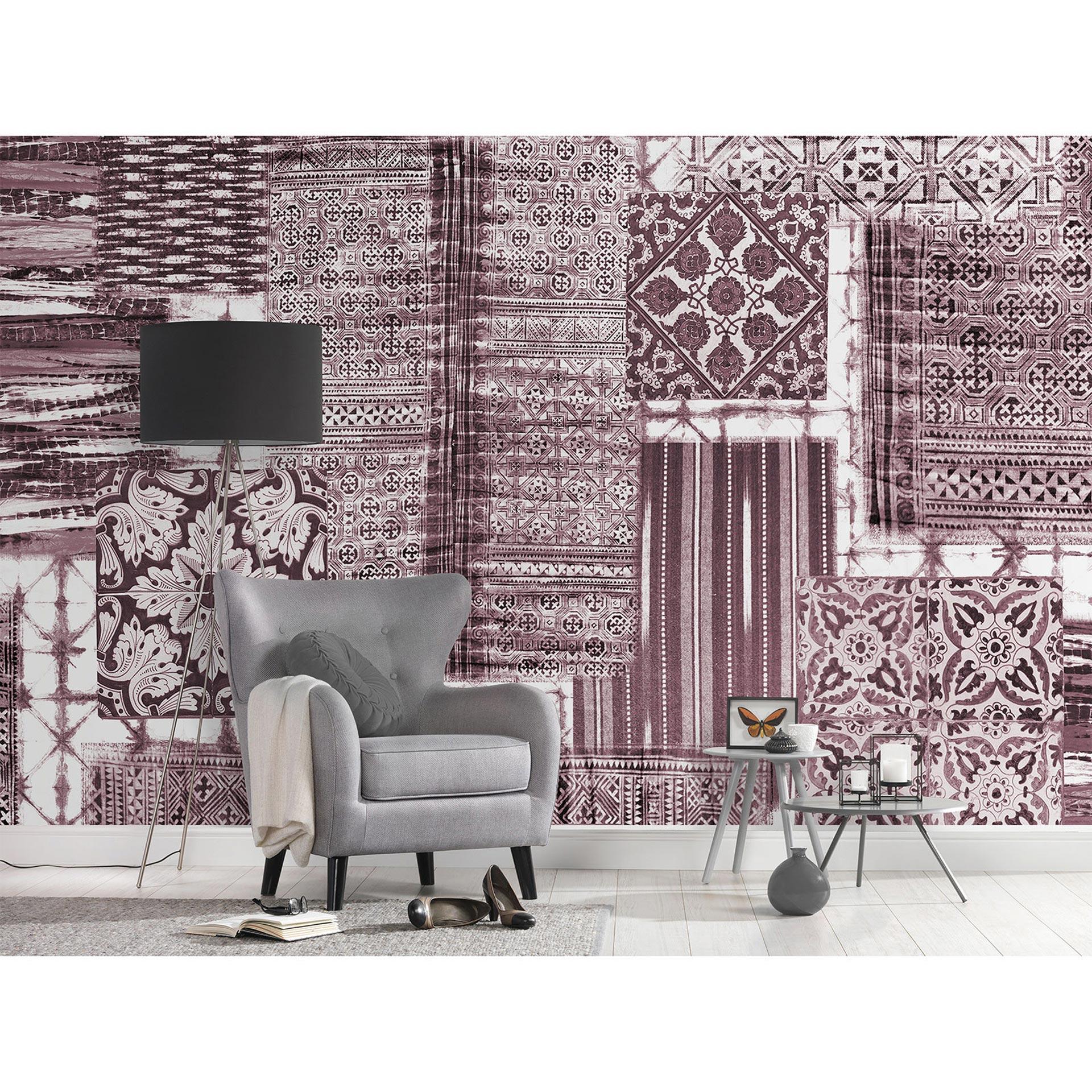 Architects Paper Papier peint photo Atelier 47 Patchwork oriental taupe, violet