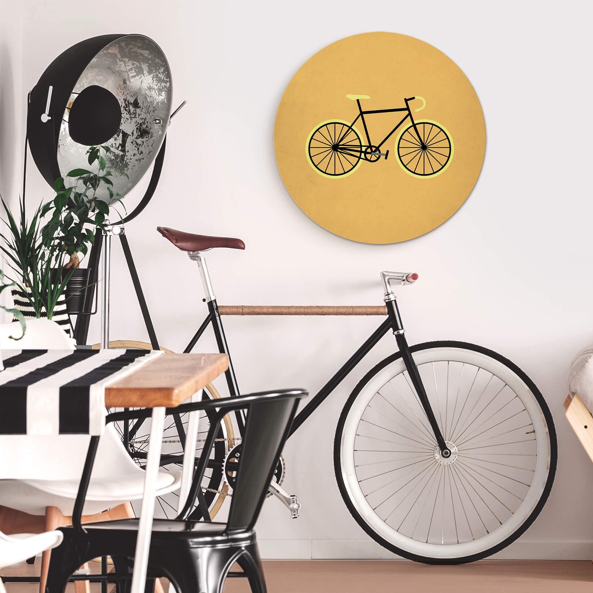 Wandcirkel Kubistika - Fiets