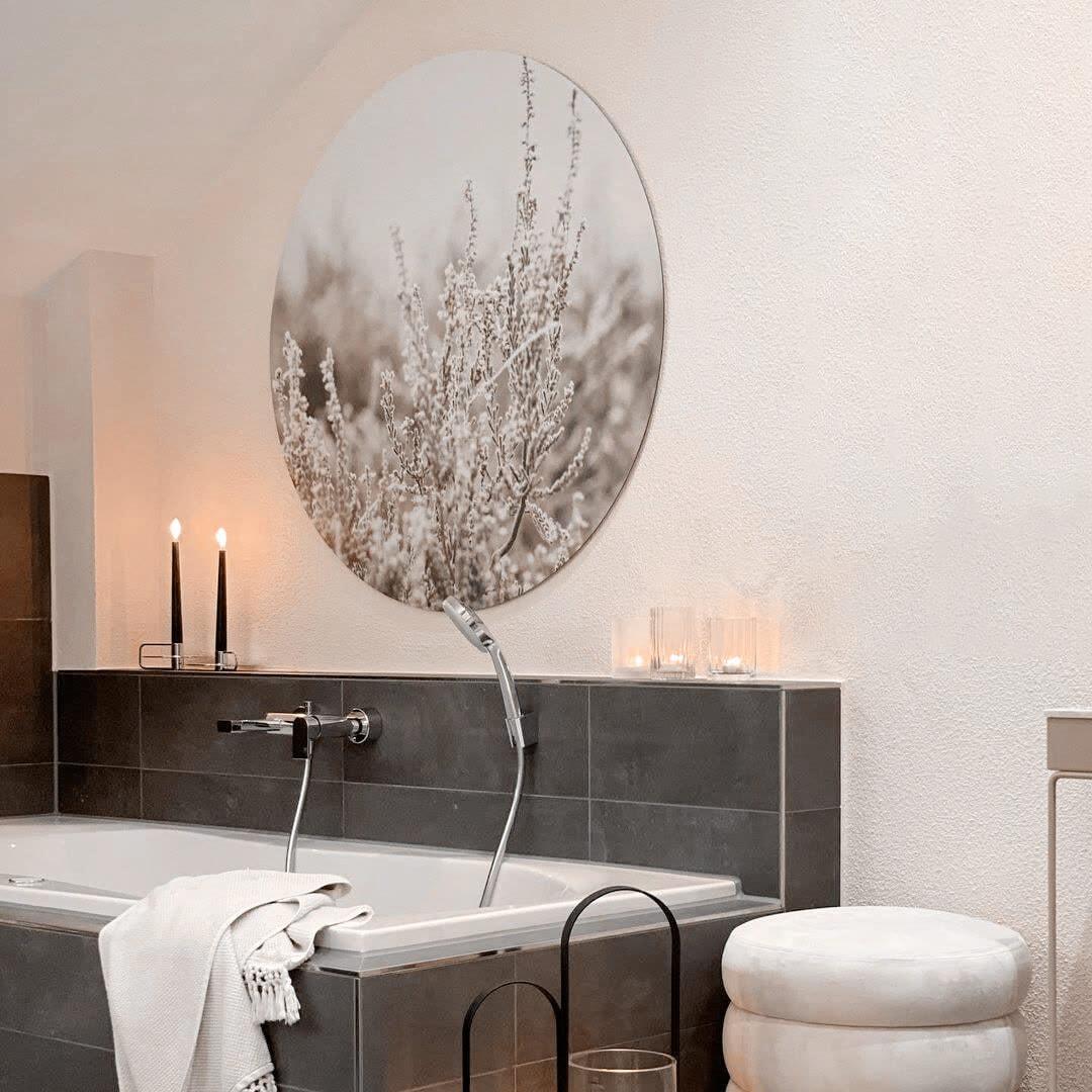 Tableau sur alu-Dibond Annie - Herbes - Rond