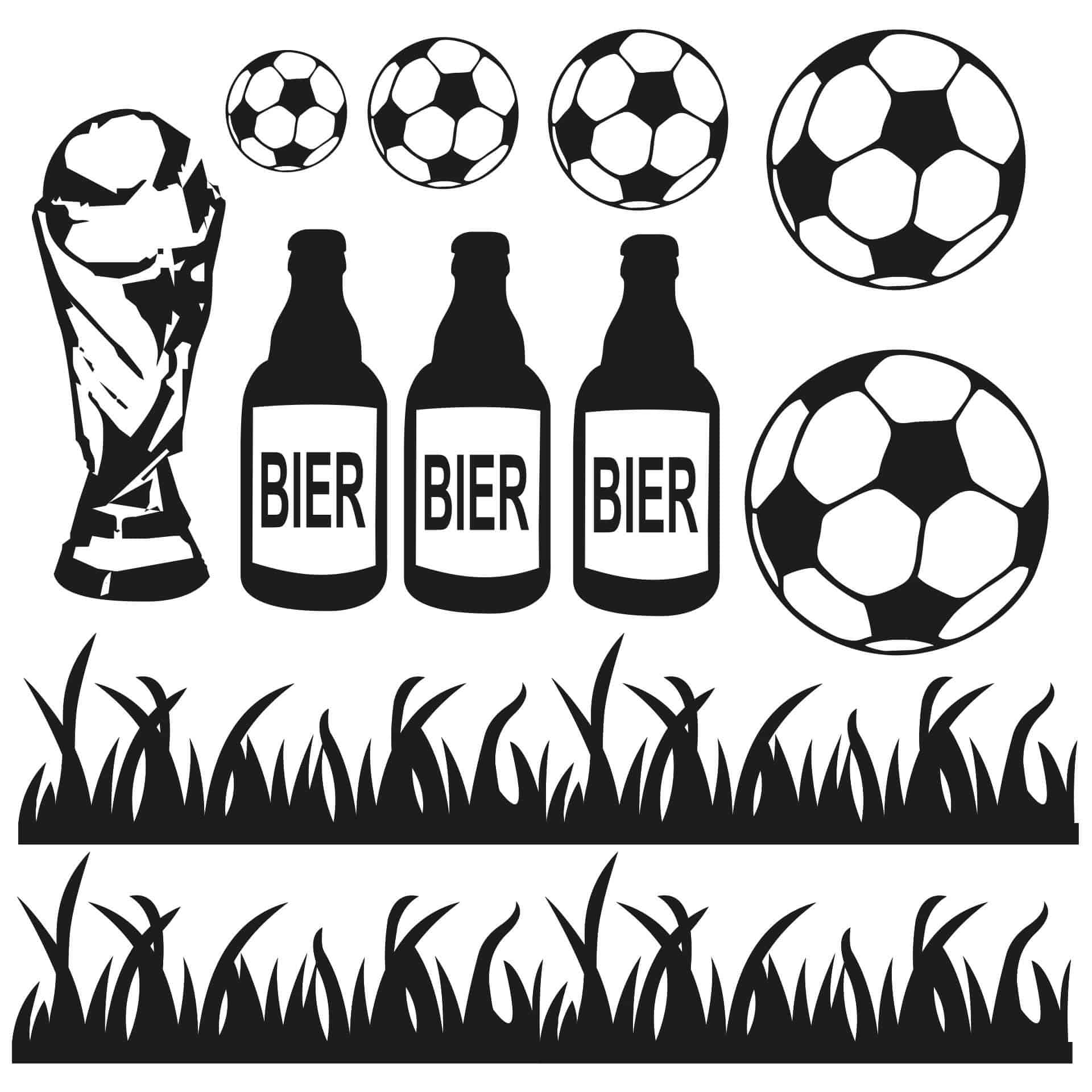 Muurstickers Voetbalset