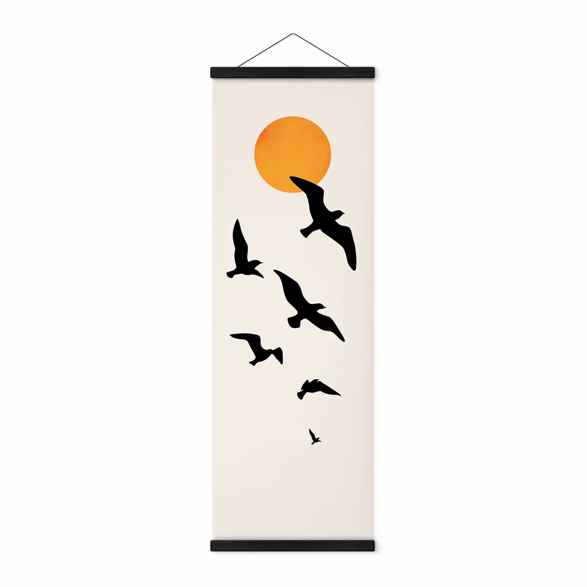 Tekstil plakat Kubistika - Traveling Birds