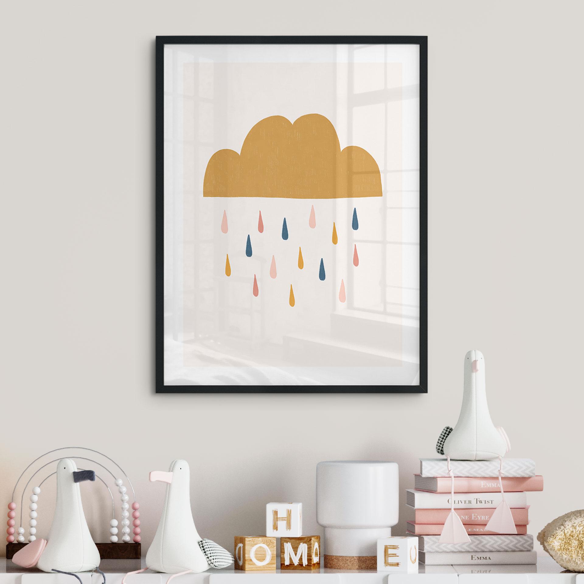 Plakat Munter regn i pastelfarver - Menina Lisboa
