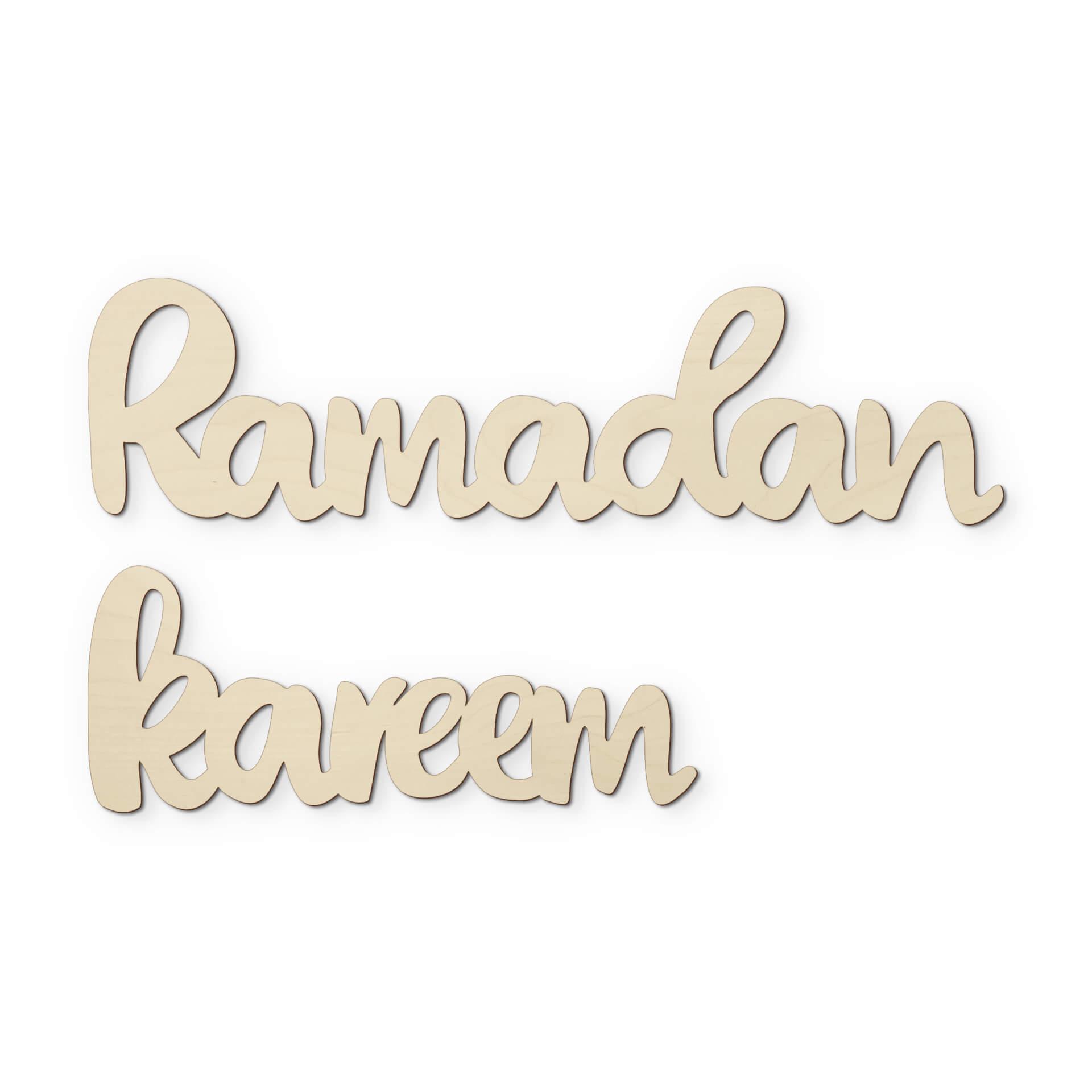 Scritta in legno - Ramadan Kareem