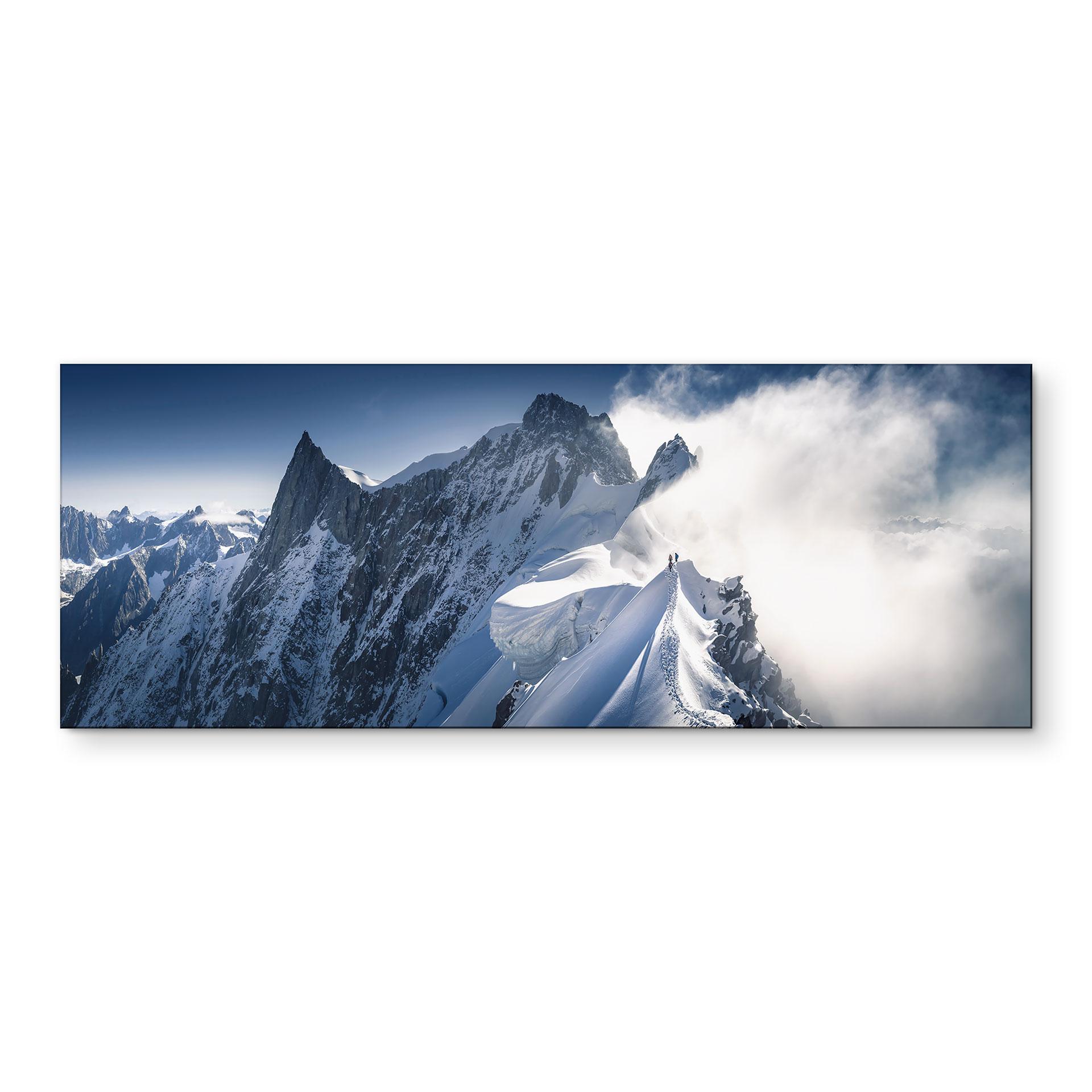 Billede af toppen af Mont Blanc - Nienartowicz panorama – print på aluminium