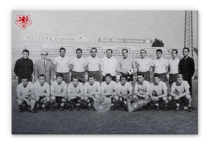 Alu-Dibond Bild Eintracht Braunschweig Meistermannschaft 1967