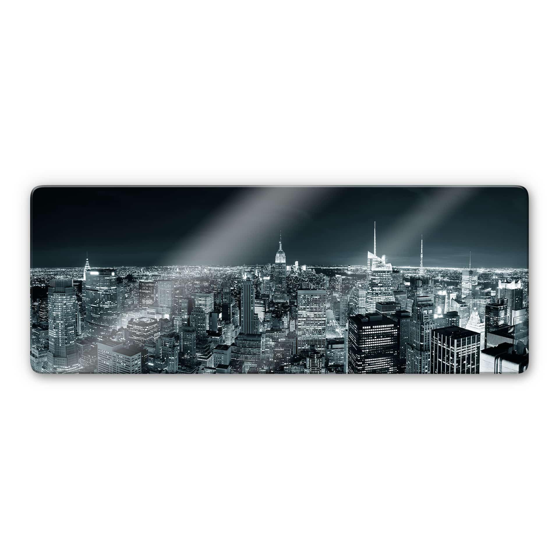 Glasbillede - New York om natten 2 - Panorama