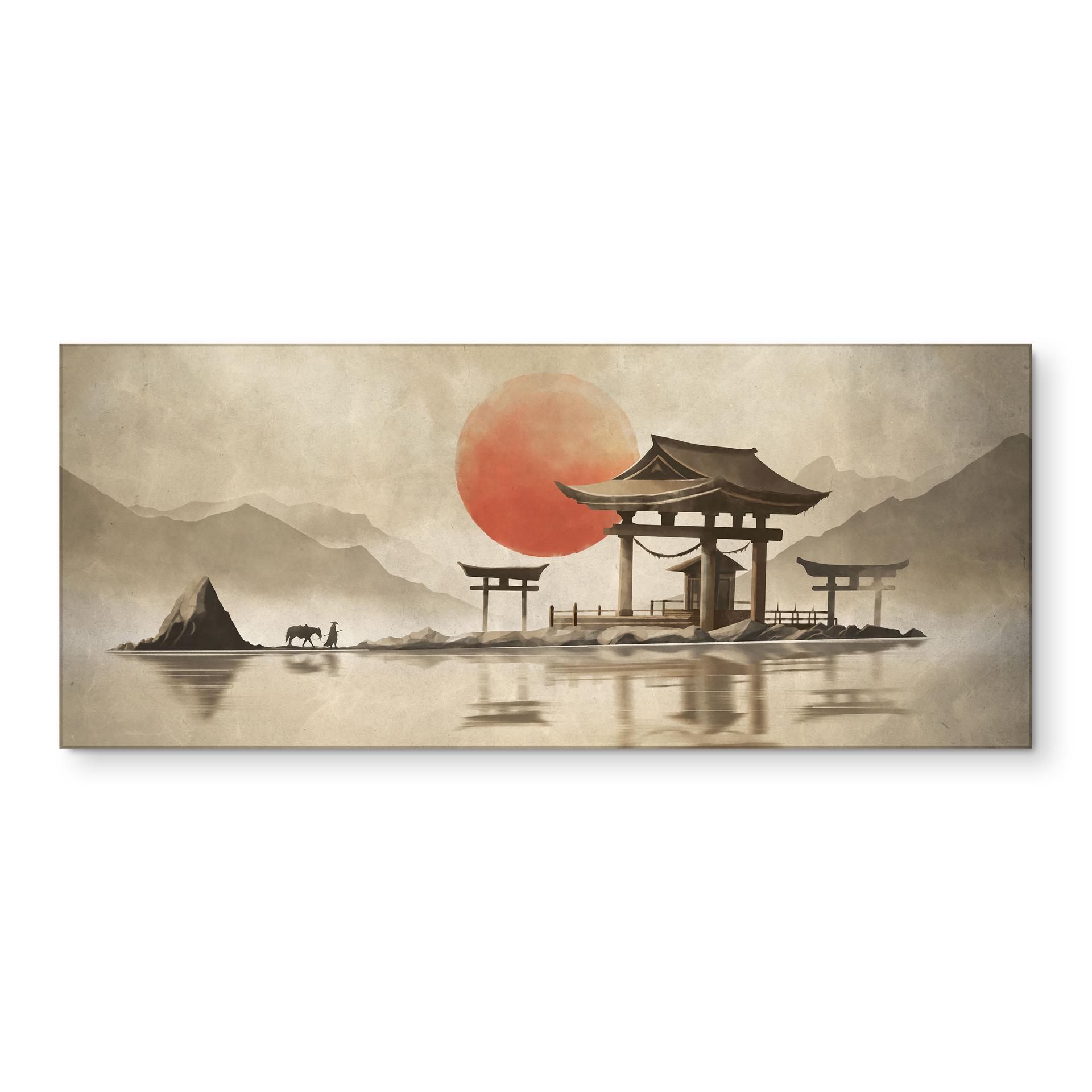 Küchenrückwand Japanischer Tempel im Sonnenaufgang | Asiatische Kunst - Roze